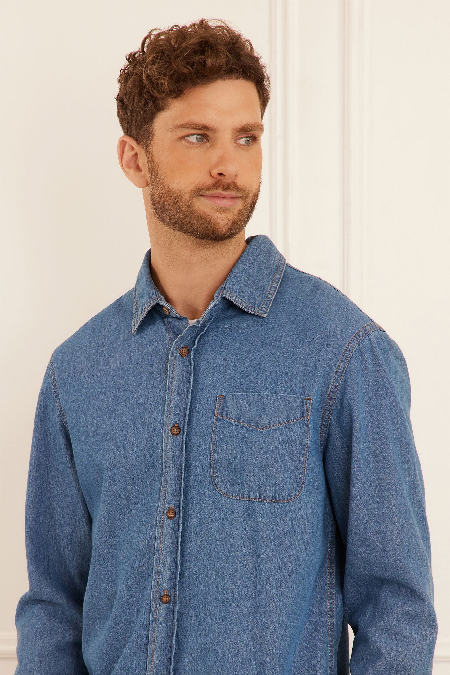 Chemise en denim - Homme && BLEU