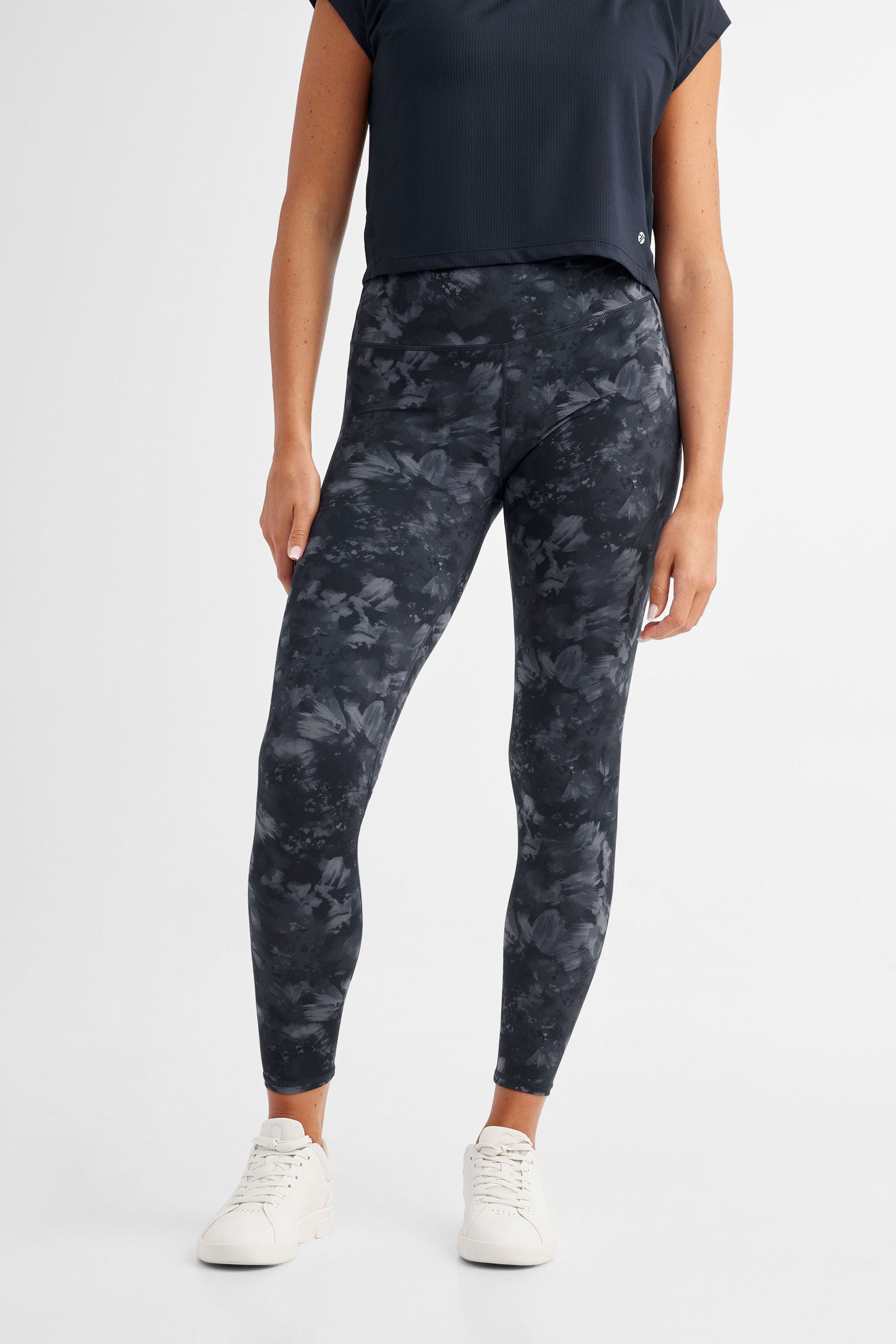 Legging taille haute athlétique - Femme && MARIN/MULTI