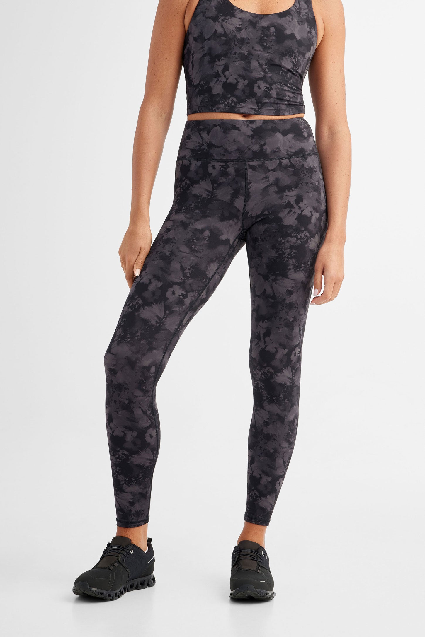 Legging taille haute athlétique - Femme && COMBO NOIR