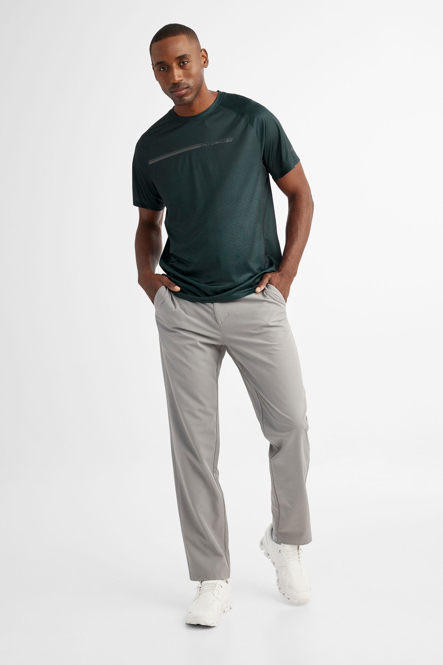 Pantalon golf jambe droite - Homme && GRIS