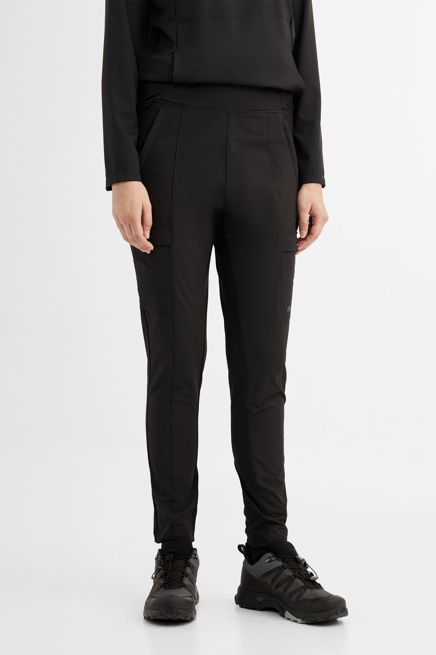 Pantalon cargo extensible 4 sens ajusté BM - Femme && NOIR