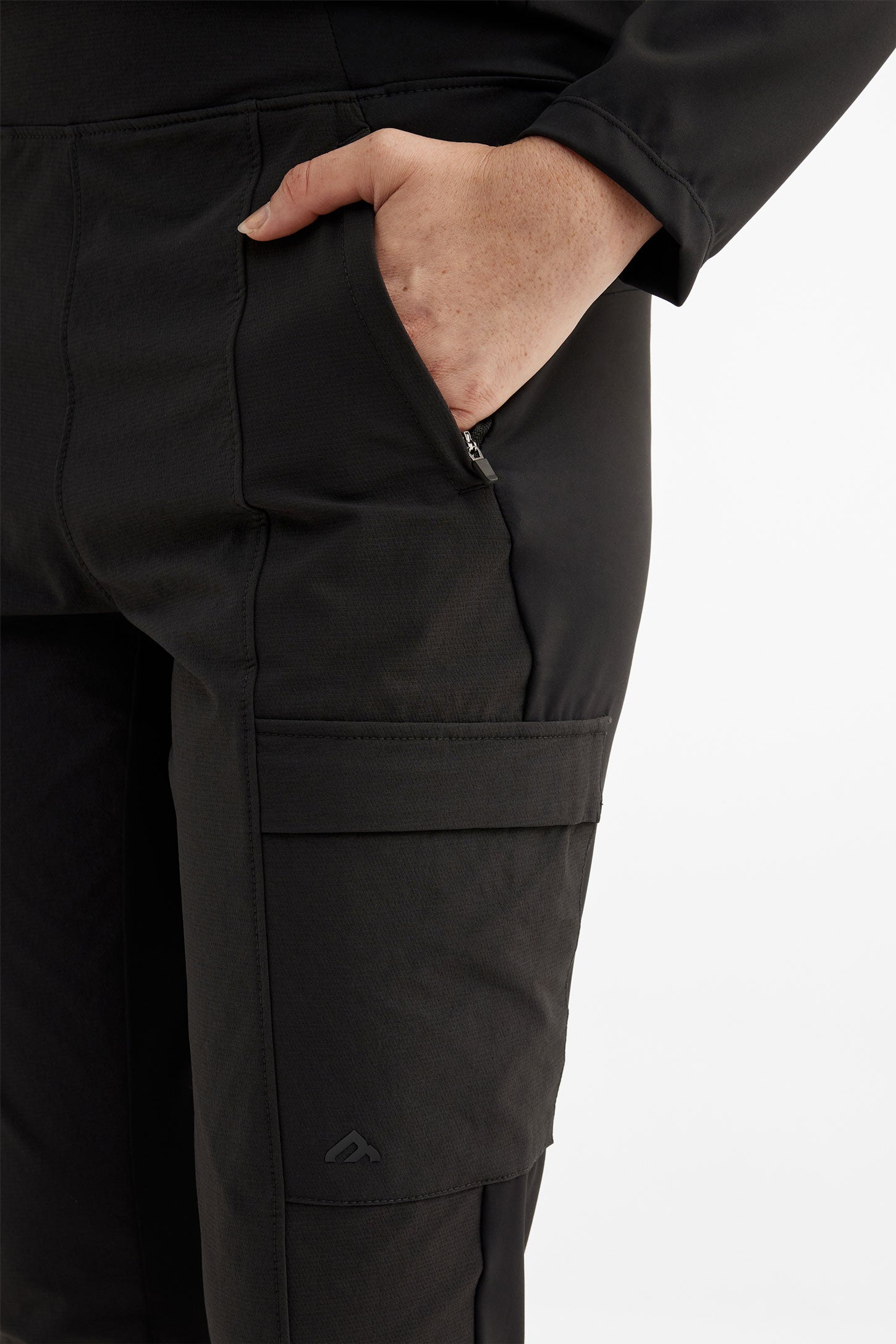 Pantalon cargo extensible 4 sens ajusté BM - Femme && NOIR