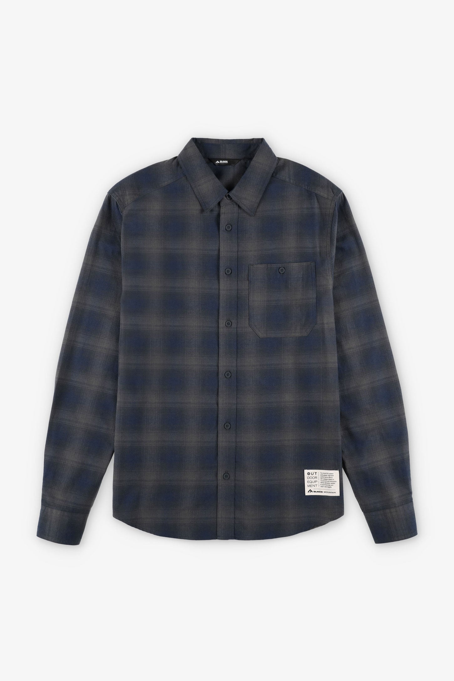 Chemise à carreaux en flanelle - Homme && BLEU