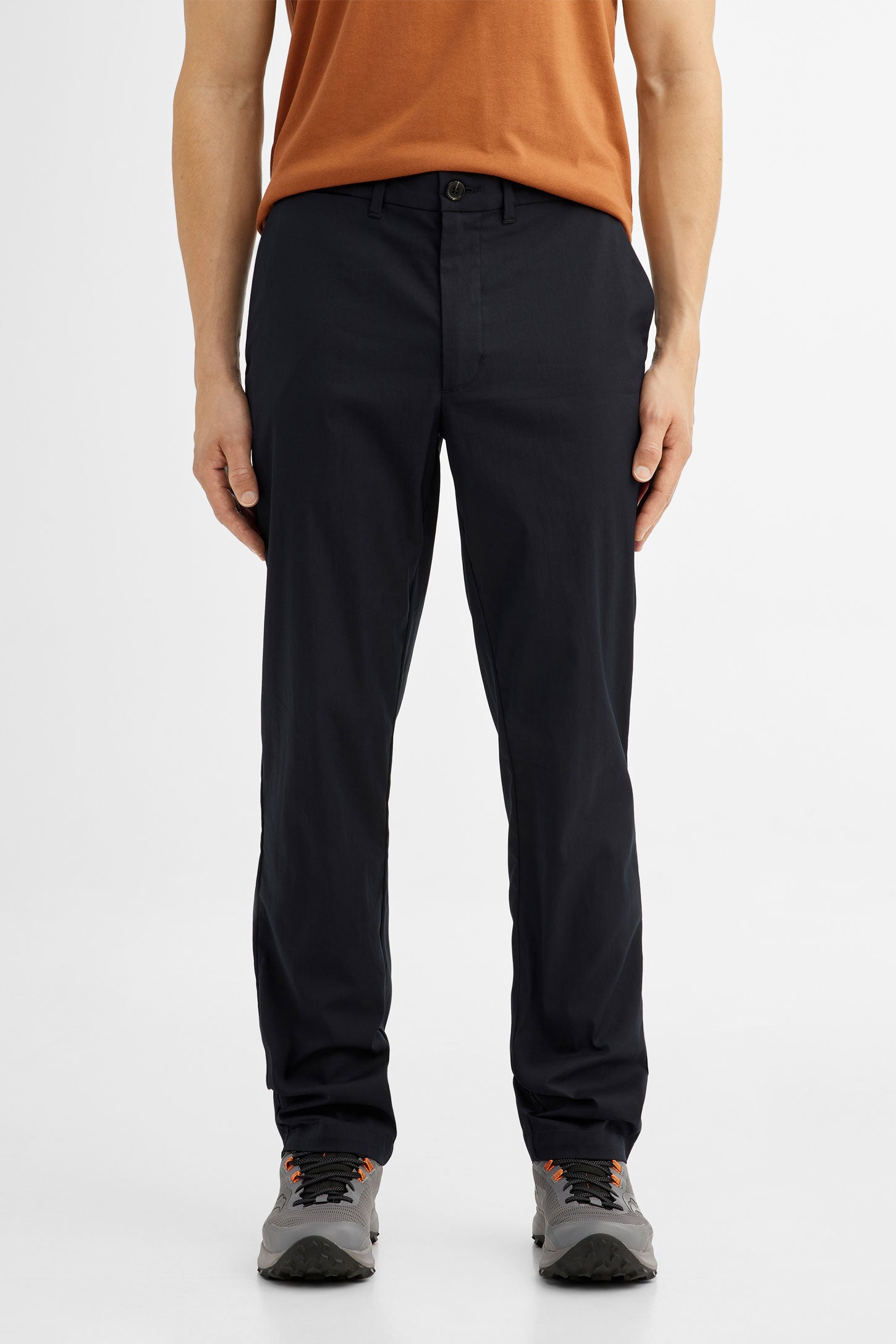 Pantalon Chino coupe fuselée en twill BM - Homme && NOIR