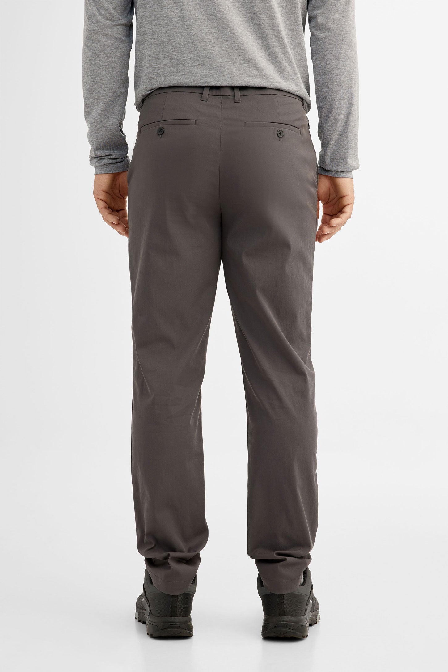Pantalon Chino coupe fuselée en twill BM - Homme && GRIS