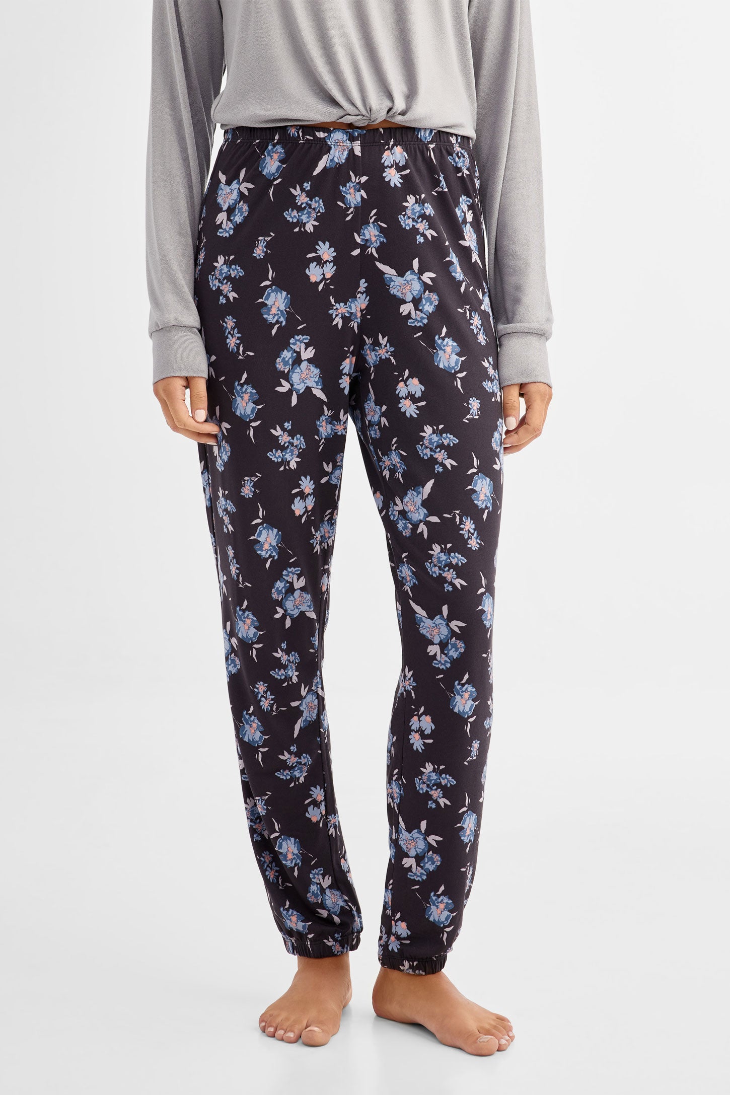 Pantalon pyjama en Moss - Femme && ROSE MULTI