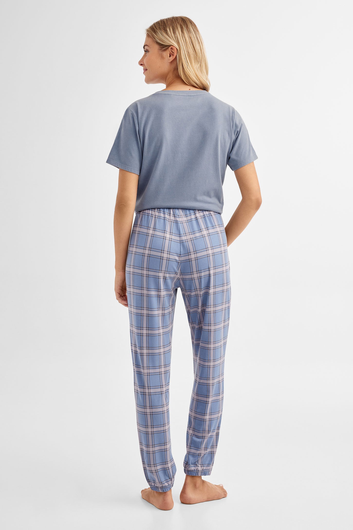 Pantalon pyjama en Moss - Femme && COMBO BLEU