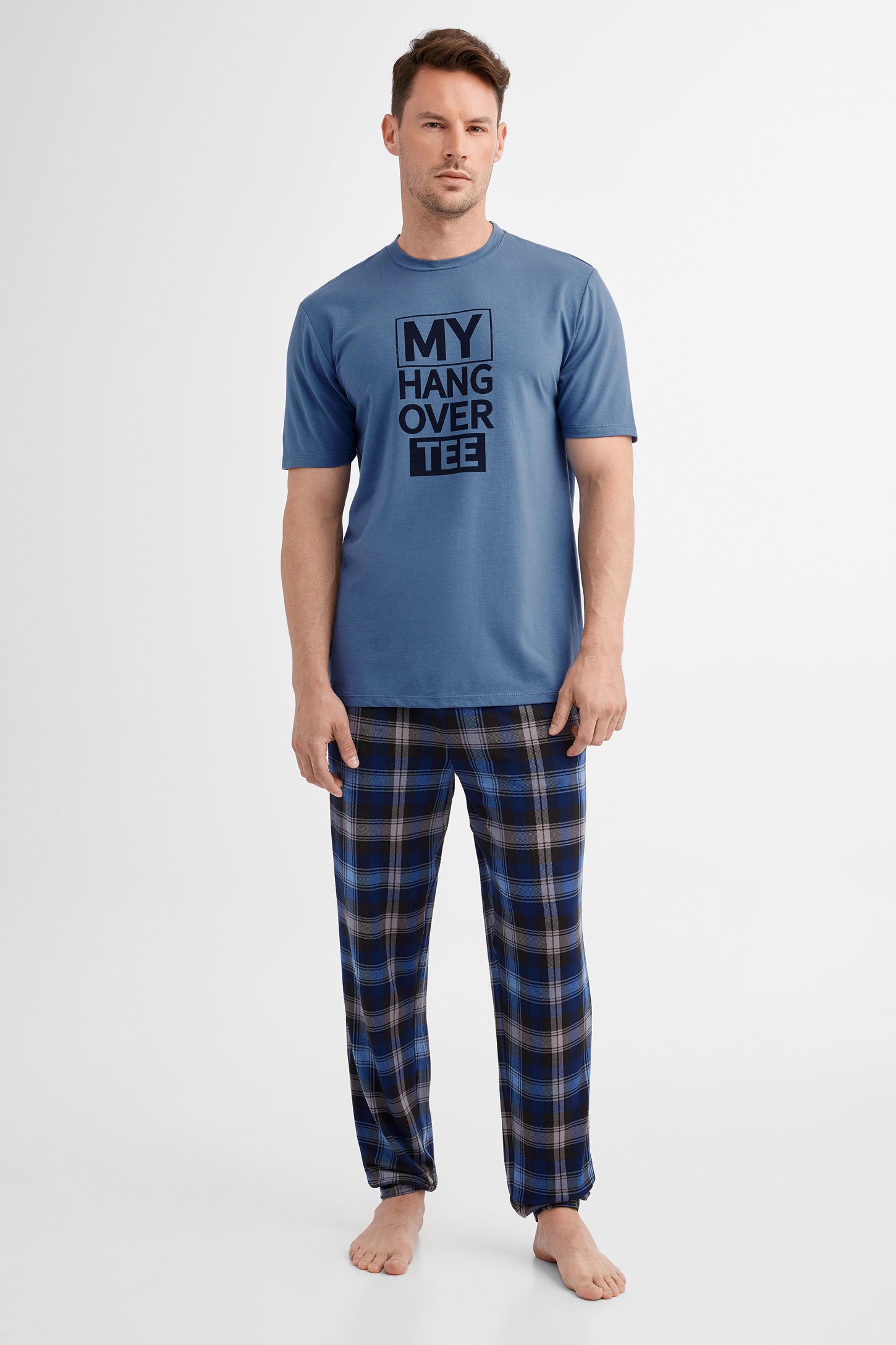 Duos futés, T-shirt pyjama en Modal, 2/40$ - Homme && BLEU