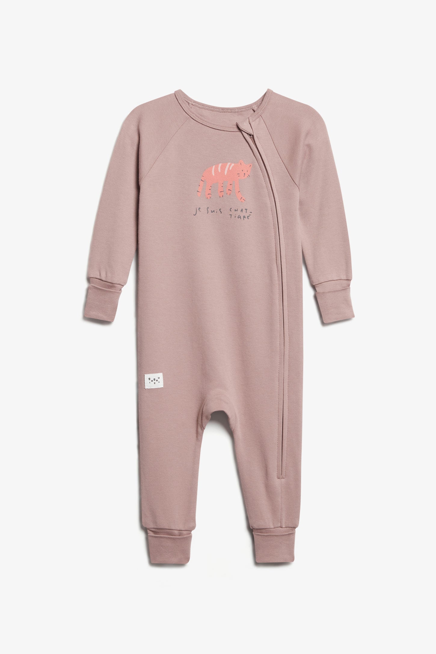 Pyjama 1-pièce évolutif en coton bio - Bébé fille && MAUVE
