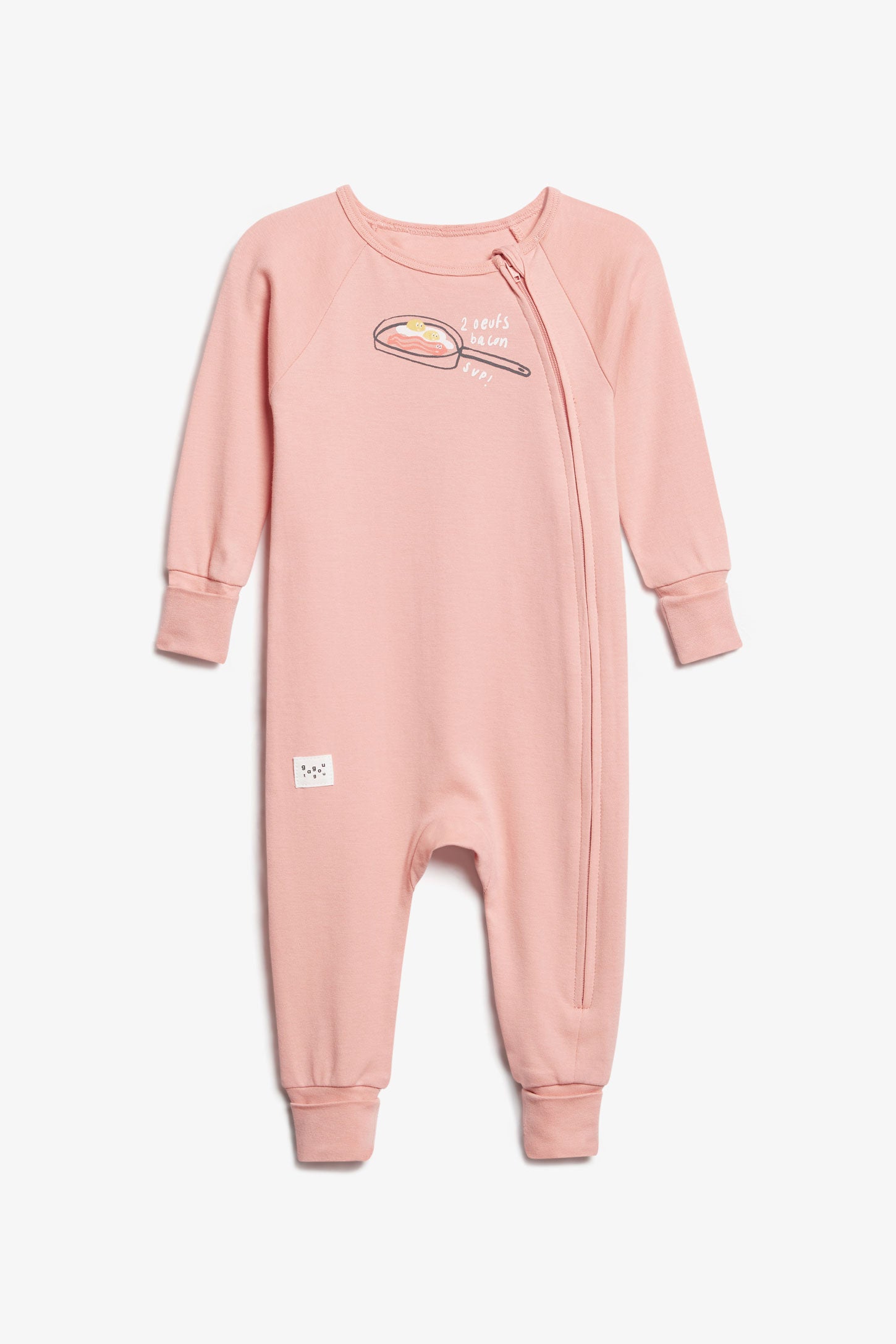 Pyjama 1-pièce évolutif en coton bio - Bébé fille && ROSE FONCE
