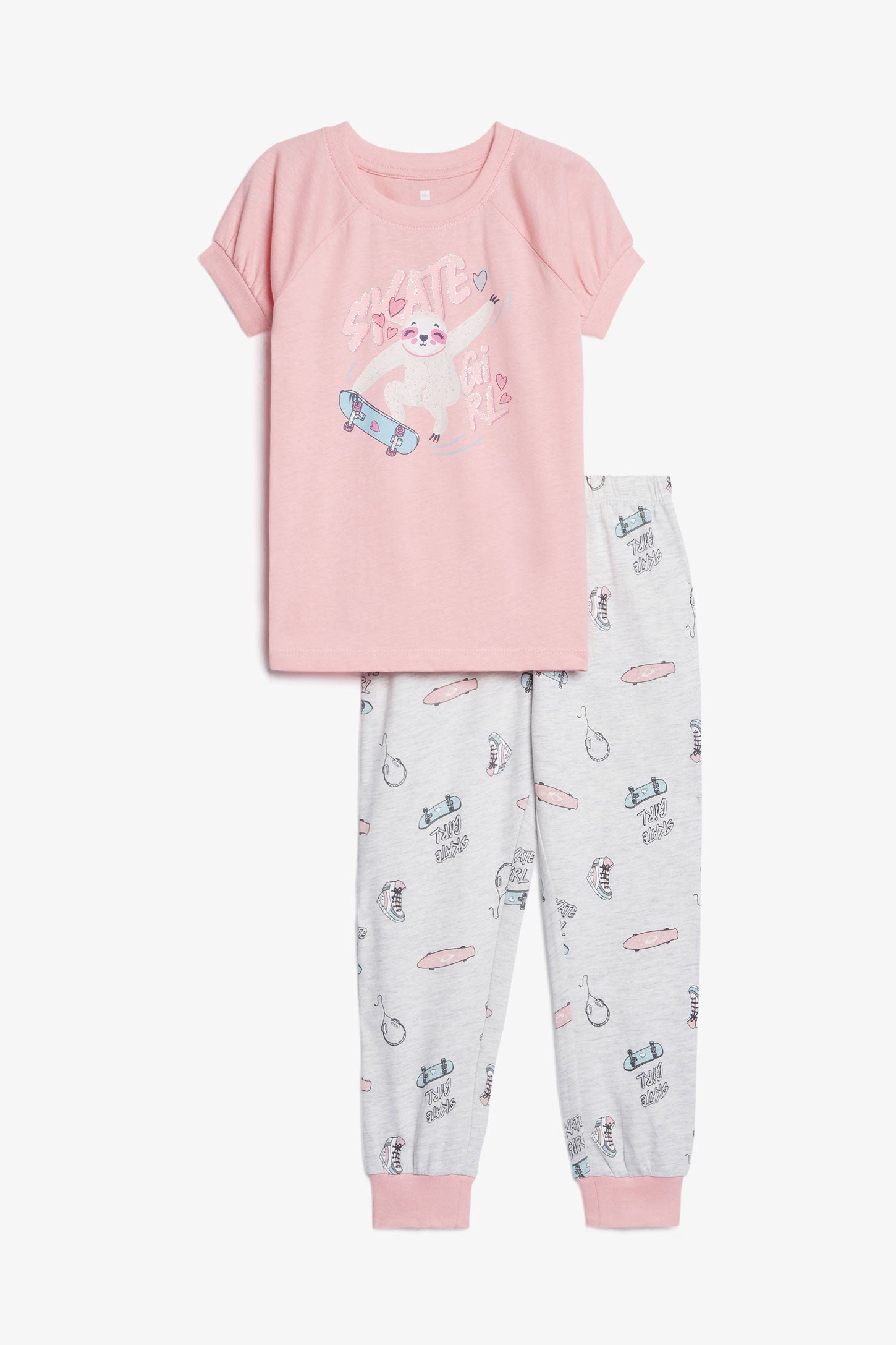 Pyjama 2-pièces en coton, 2/35$ - Enfant fille && ROSE