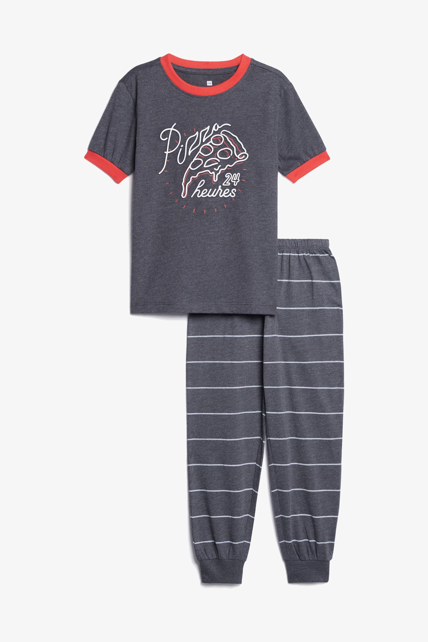 Pyjama 2-pièces en coton, 2/35$ - Enfant garçon && CHARBON MIXTE
