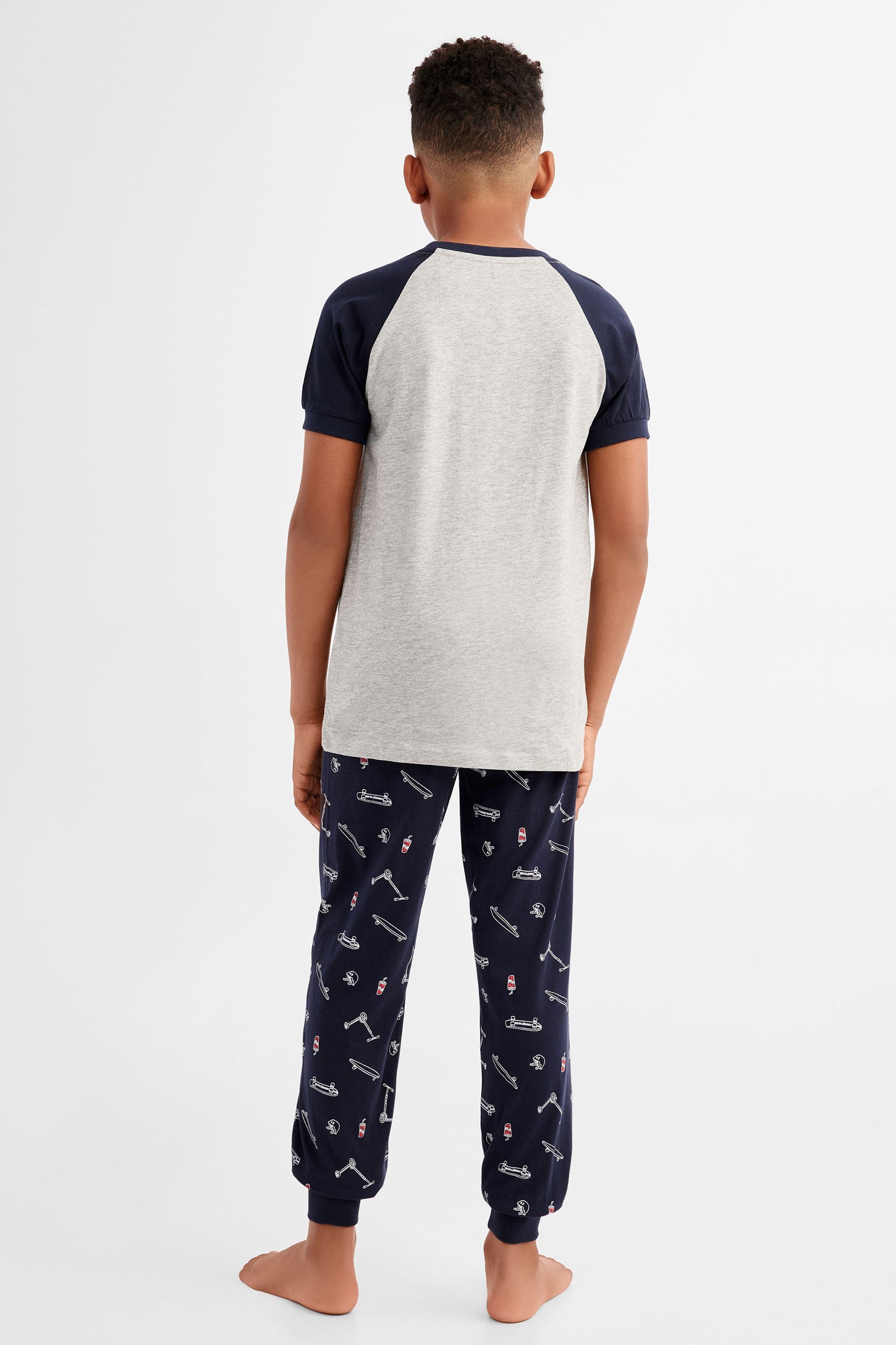 Pyjama 2-pièces en coton, 2/40$ - Ado garçon && GRIS MIXTE