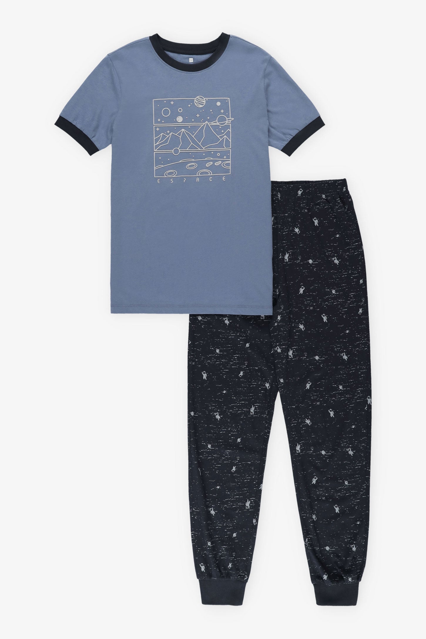Pyjama 2-pièces en coton, 2/40$ - Ado garçon && BLEU
