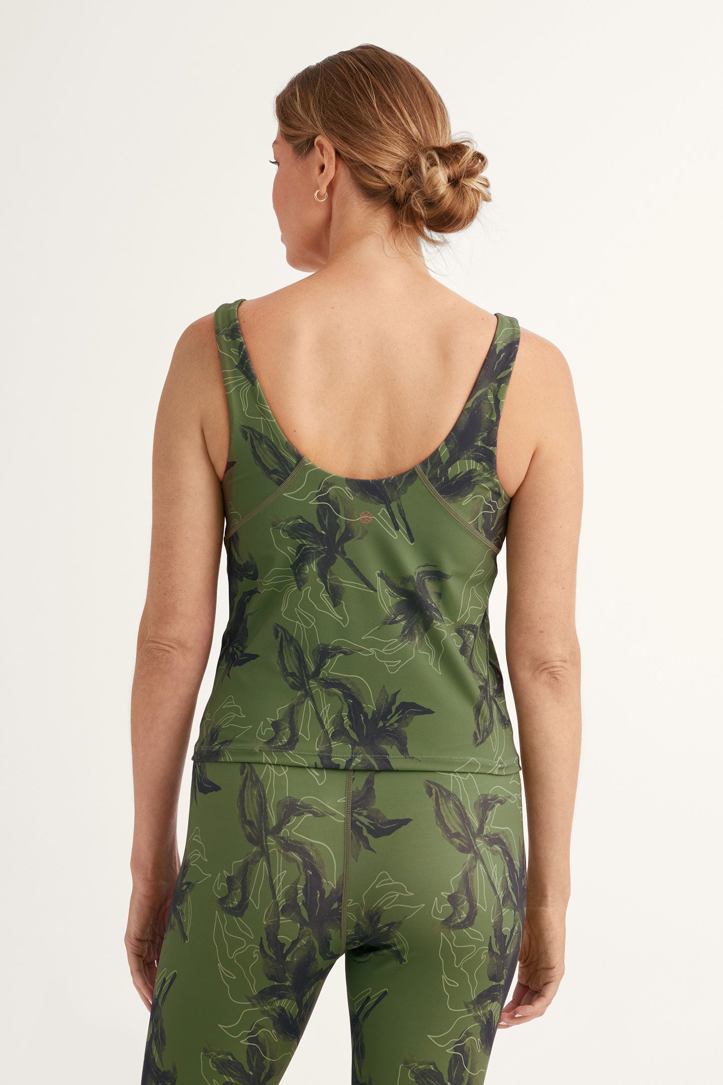 Camisole athlétique écourtée - Femme && VERT/MULTI