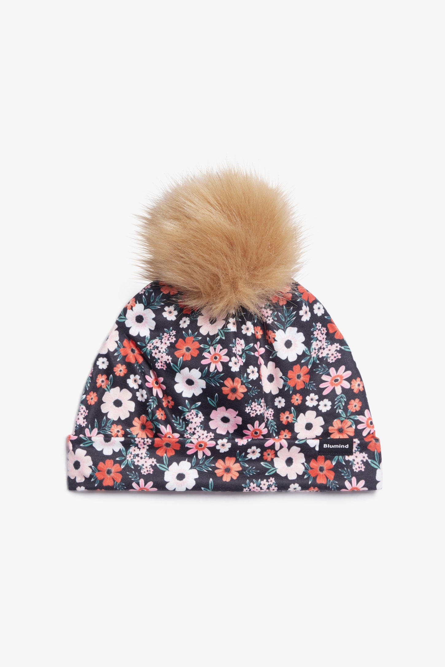 Tuque à pompon doublée - Bébé fille && NOIR