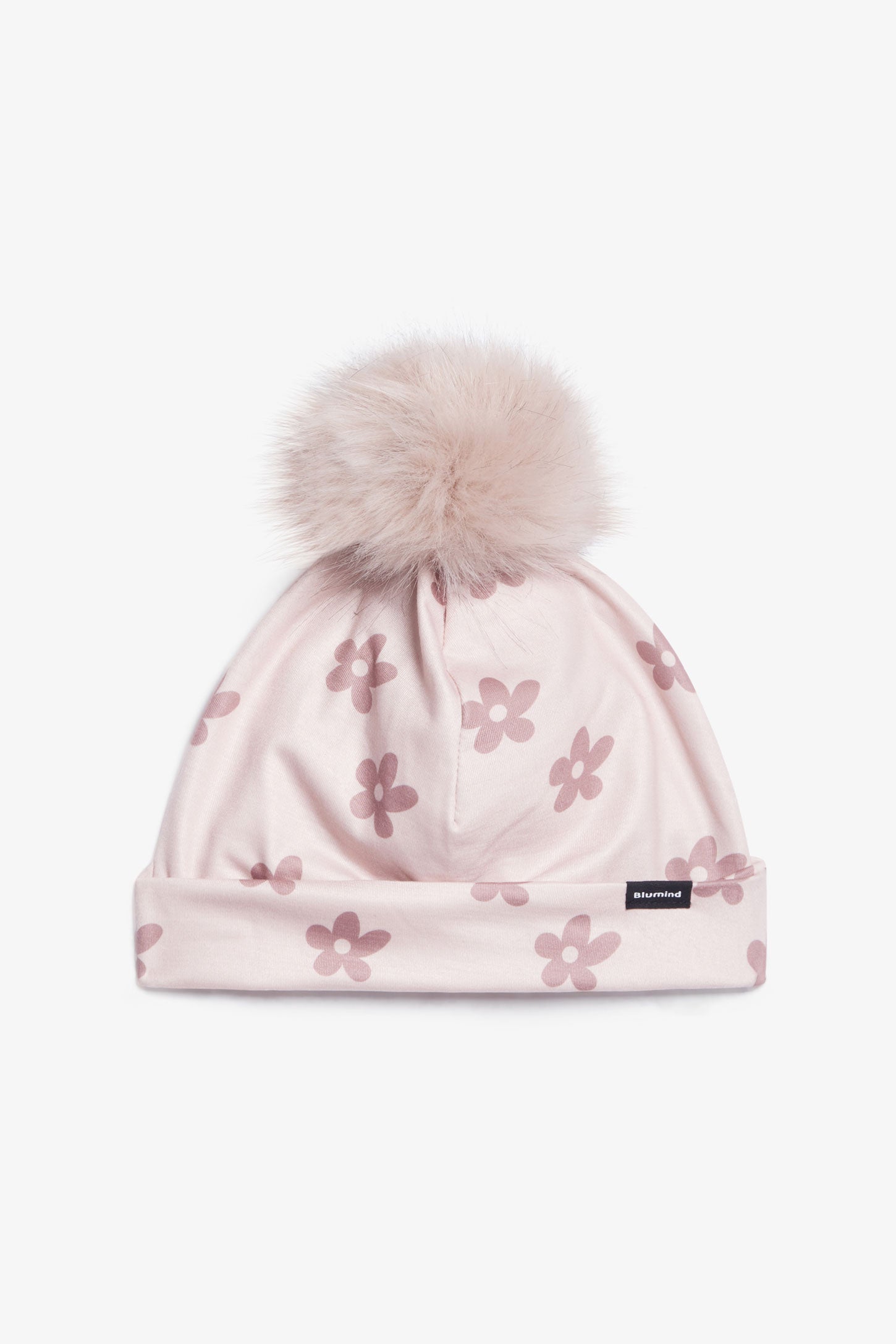 Tuque à pompon doublée - Bébé fille && VIEUX ROSE