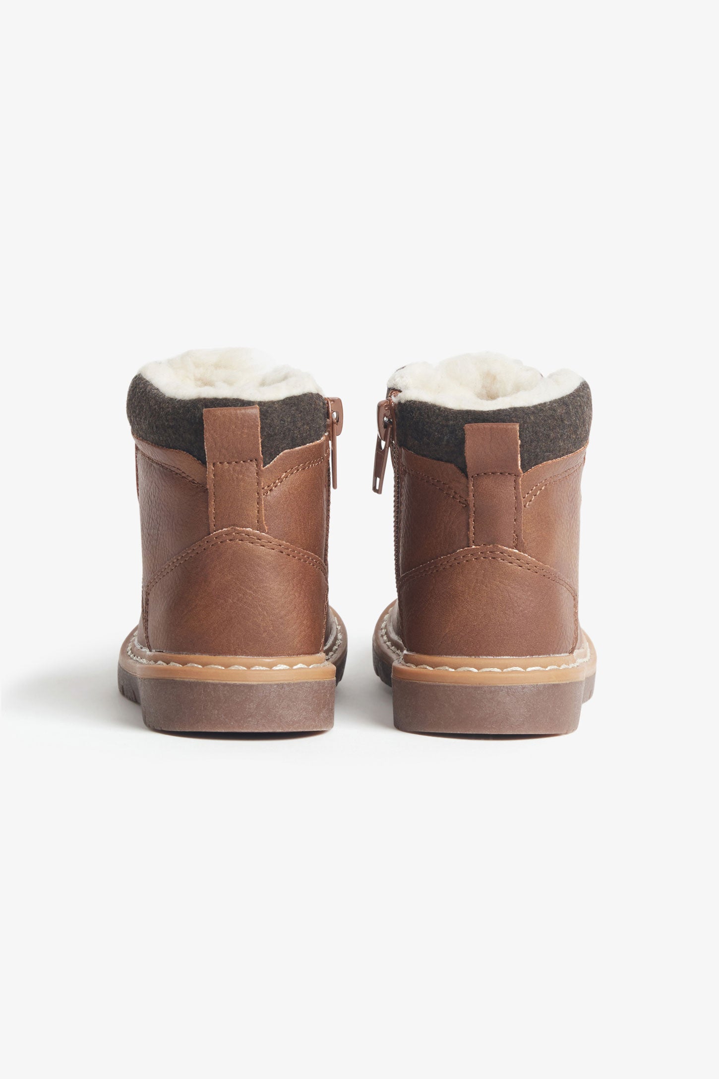 Bottillons en cuir Nubuck doubl s en sherpa B b gar on