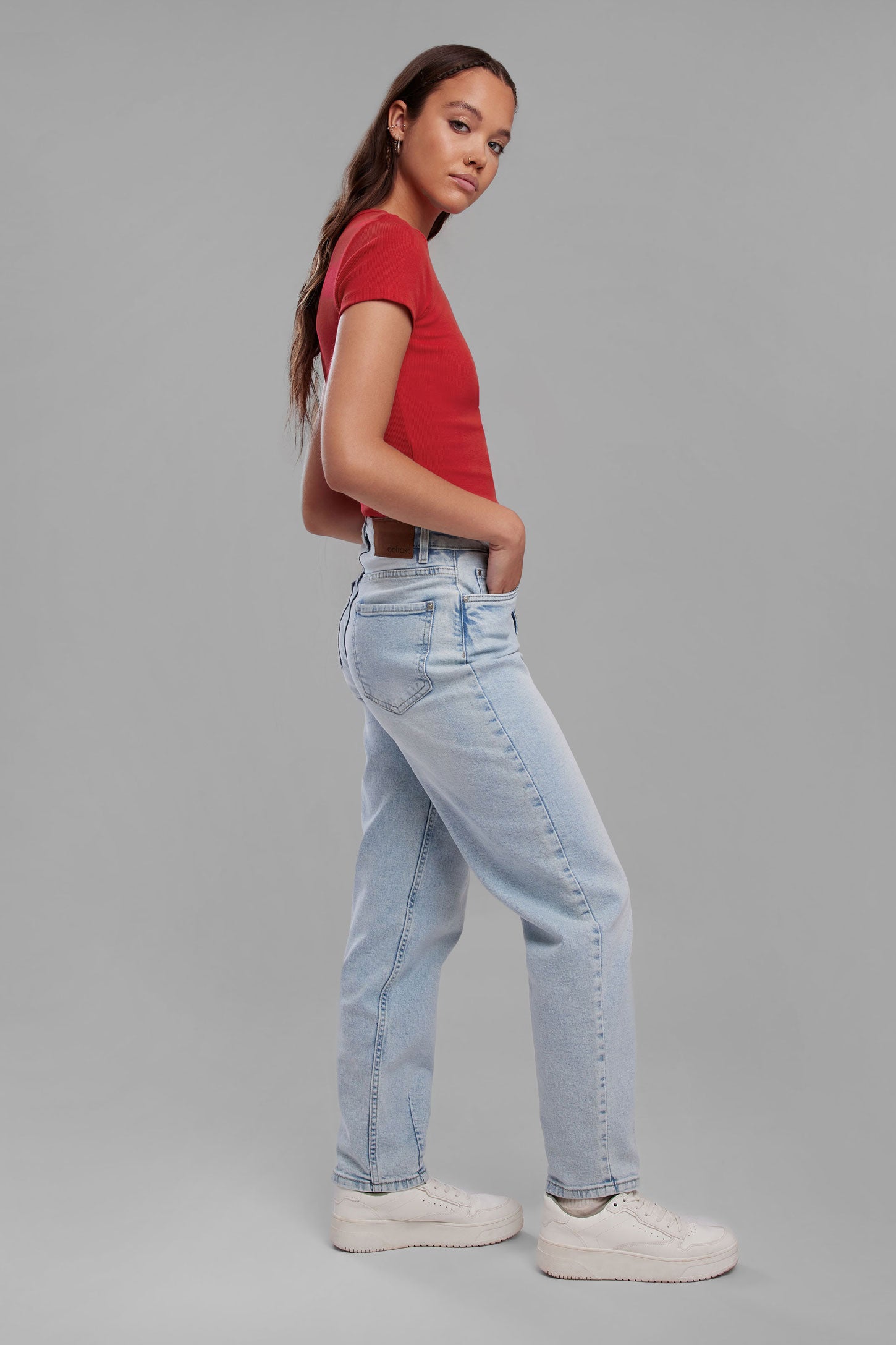 Jeans coupe ''Barrel'' - Femme && PEROXYDE