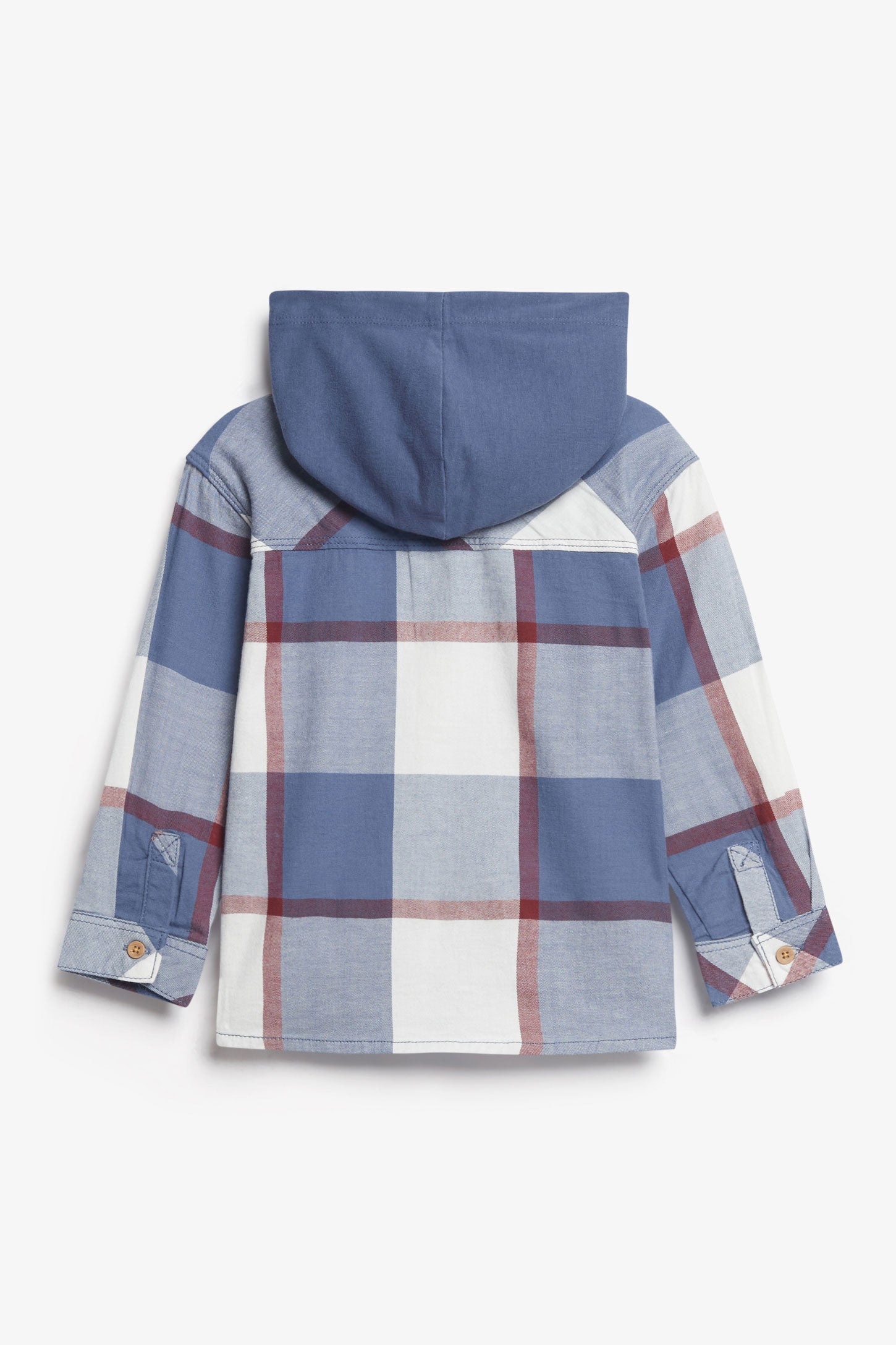 Chemise à capuchon à carreaux - Enfant garçon && BLEU MULTI