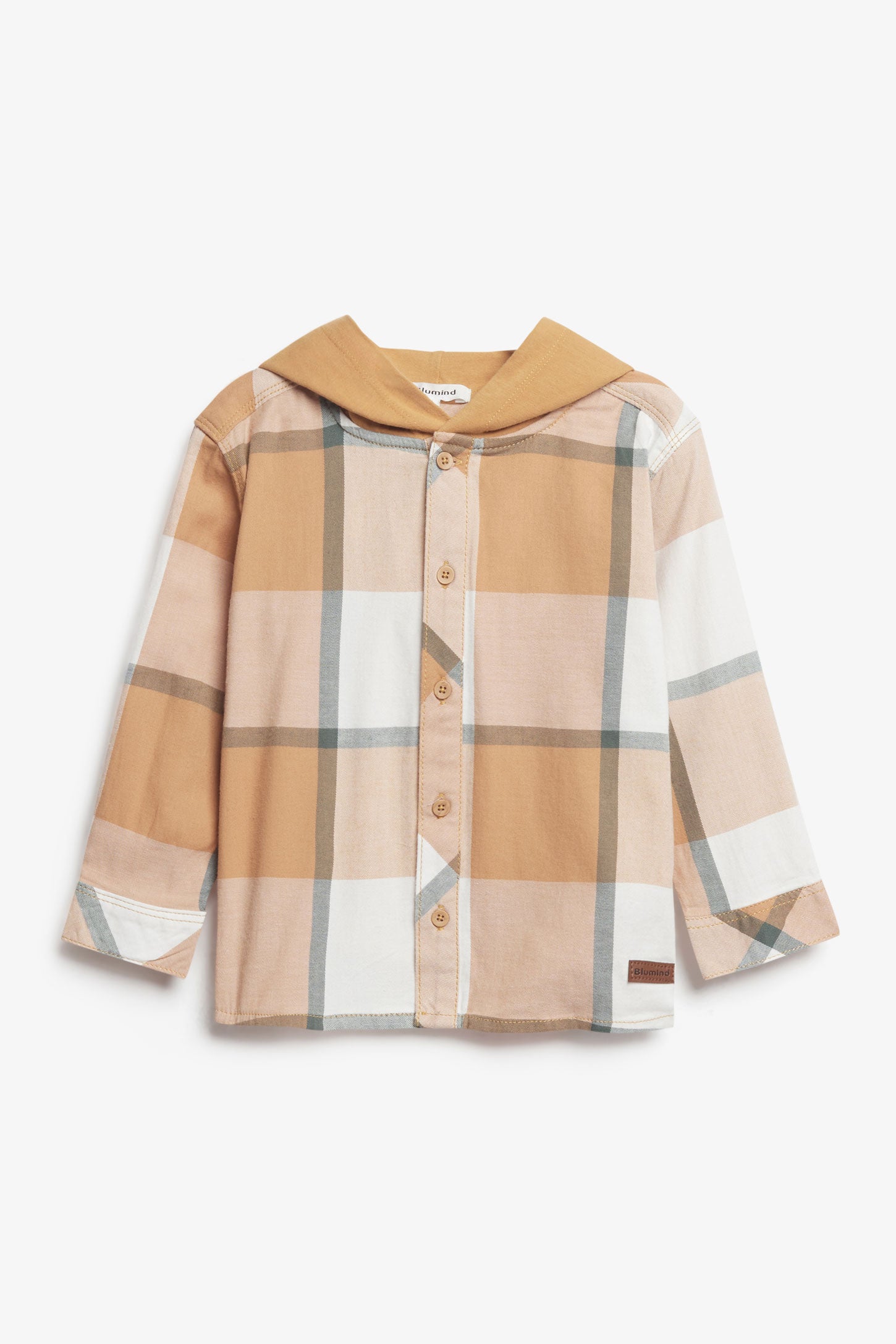 Chemise à capuchon à carreaux - Enfant garçon && BRUN/MULTI