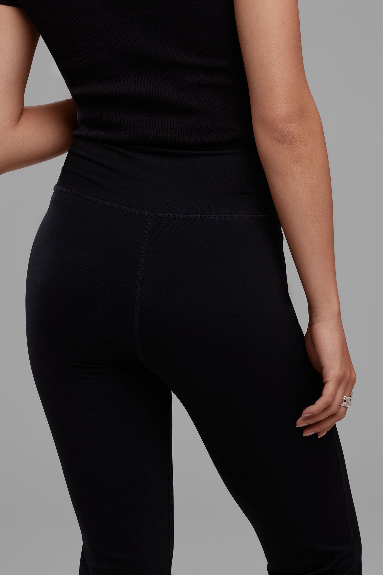 Legging taille haute jambe évasée - Femme && NOIR