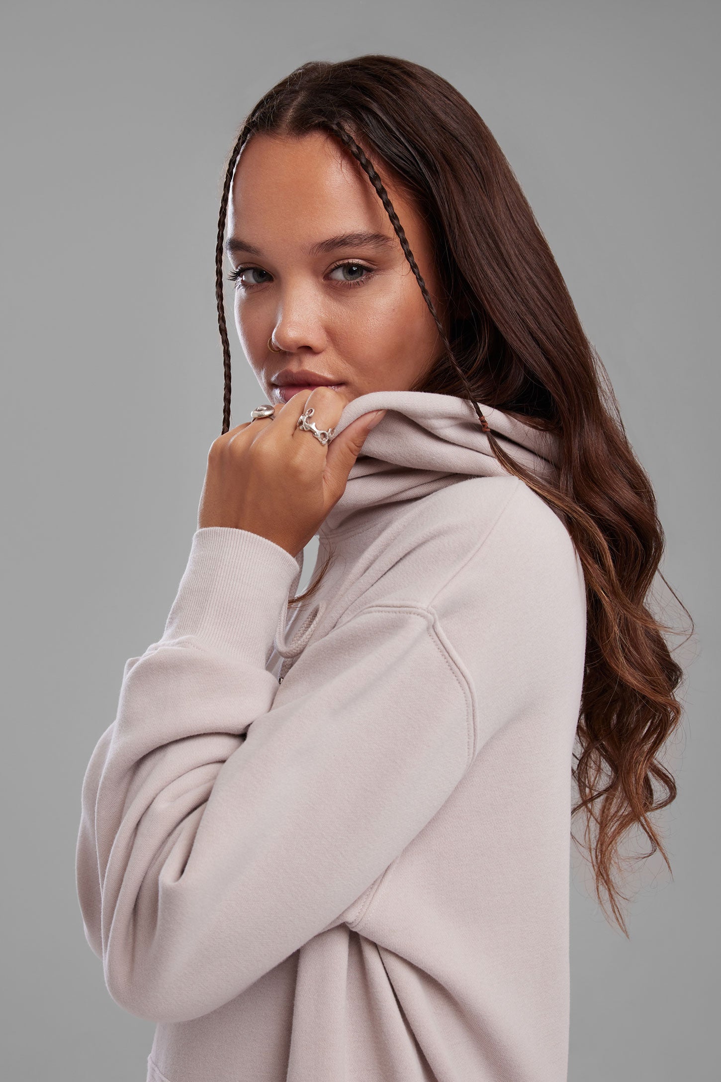 Oversized fleece hoodie - Women