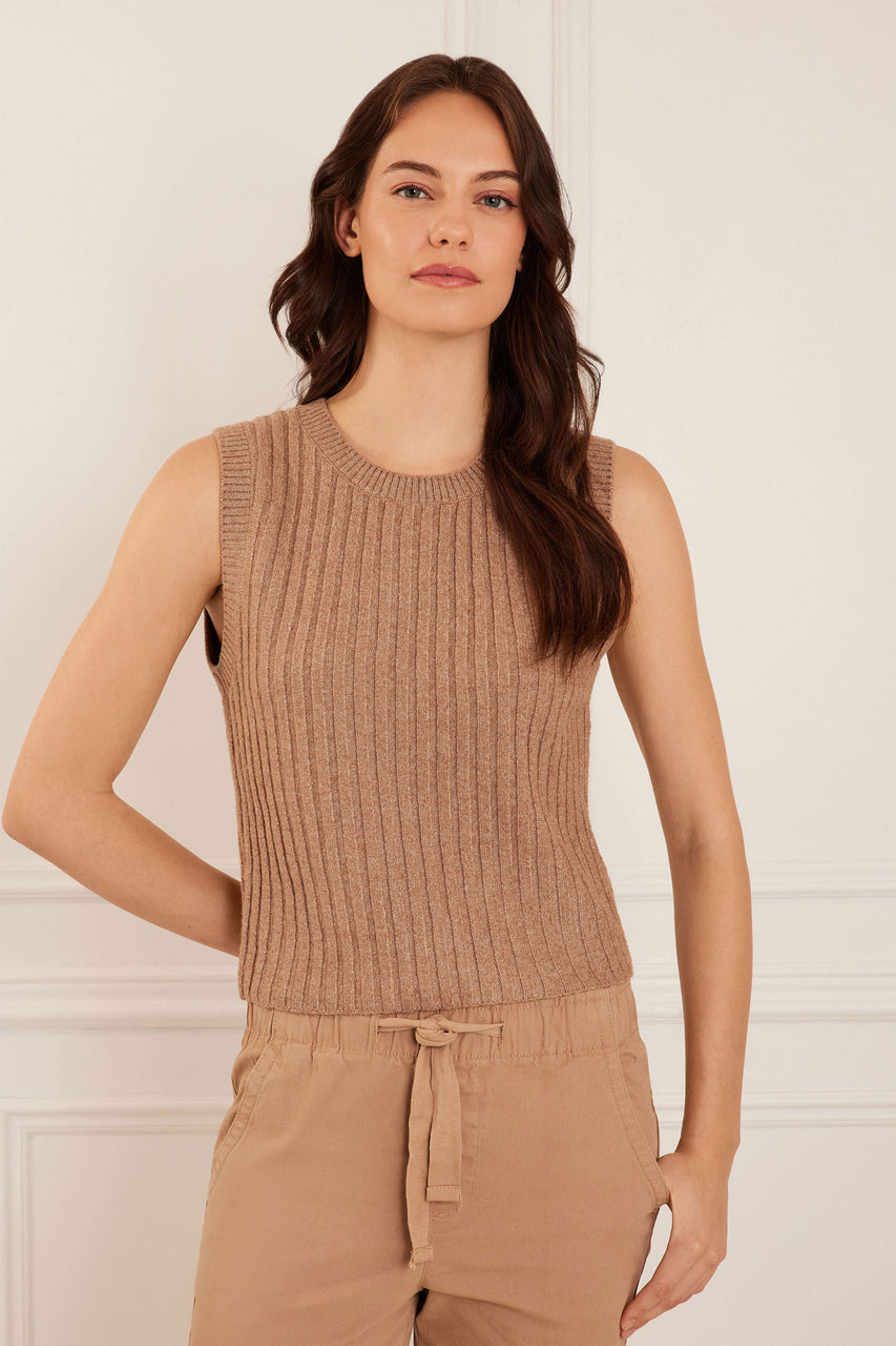 Camisole raccourcie en tricot côtelé UltraLite cintré sur les côté pour  Femme