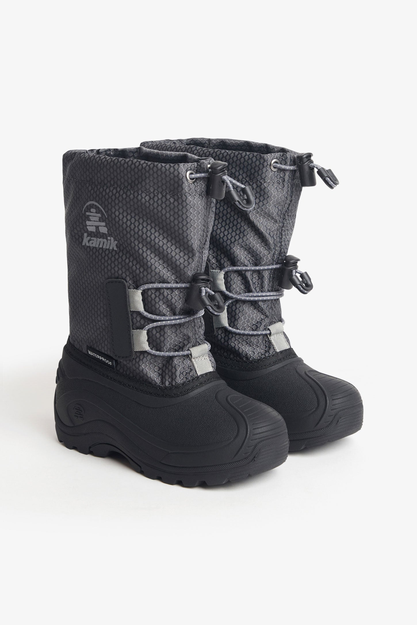 Bottes d'hiver imperméables Kamik - Ado fille
 && CHARBON/MULTI