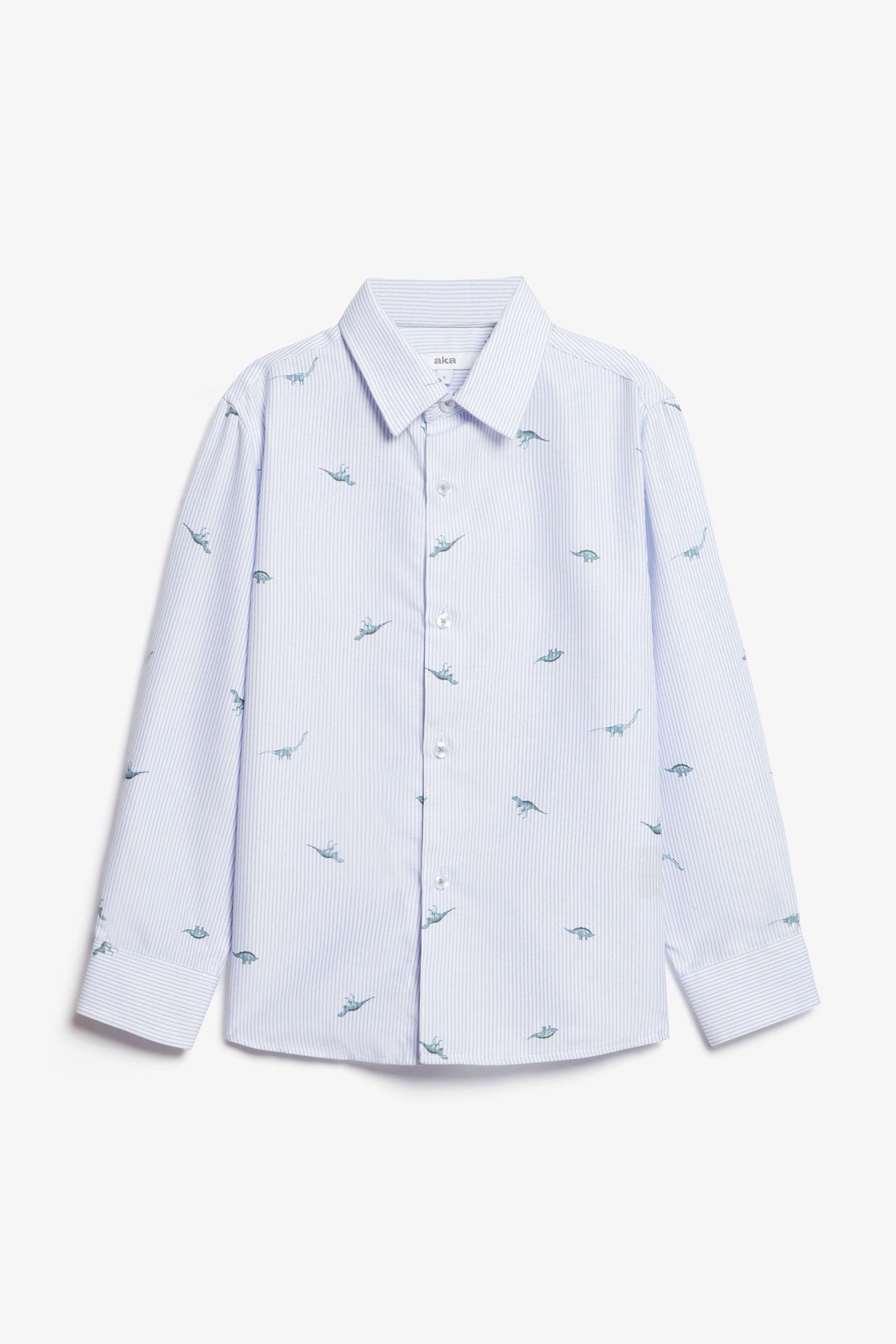 Chemise Oxford en coton imprimé - Enfant garçon && BLEU