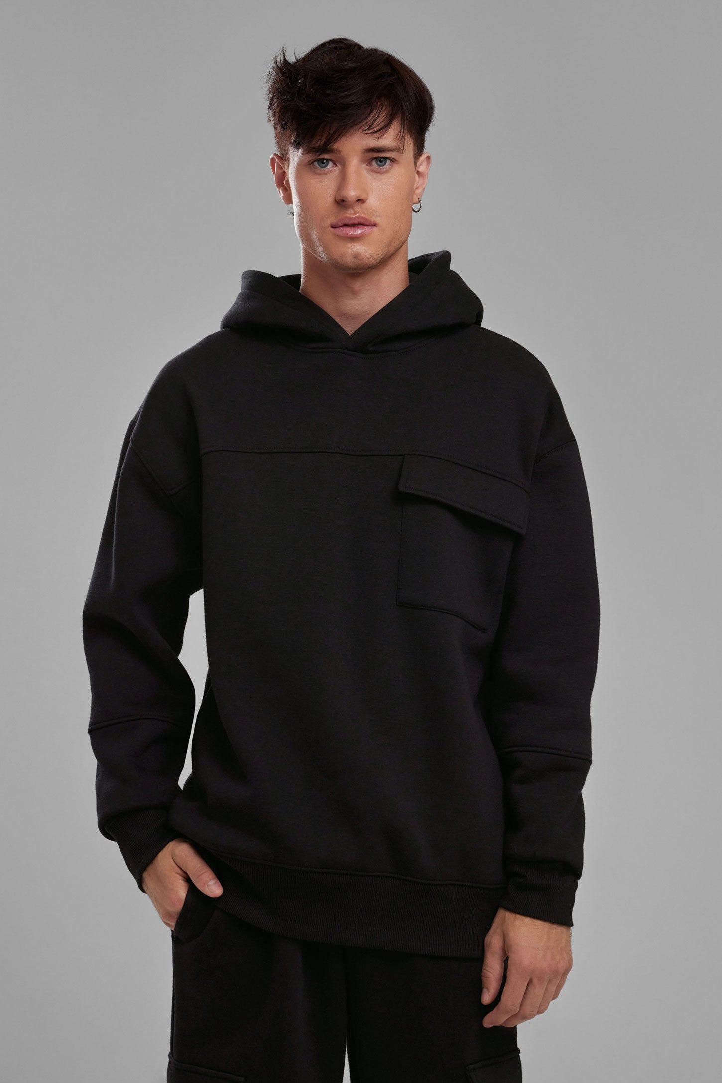 Hoodie long outlet homme