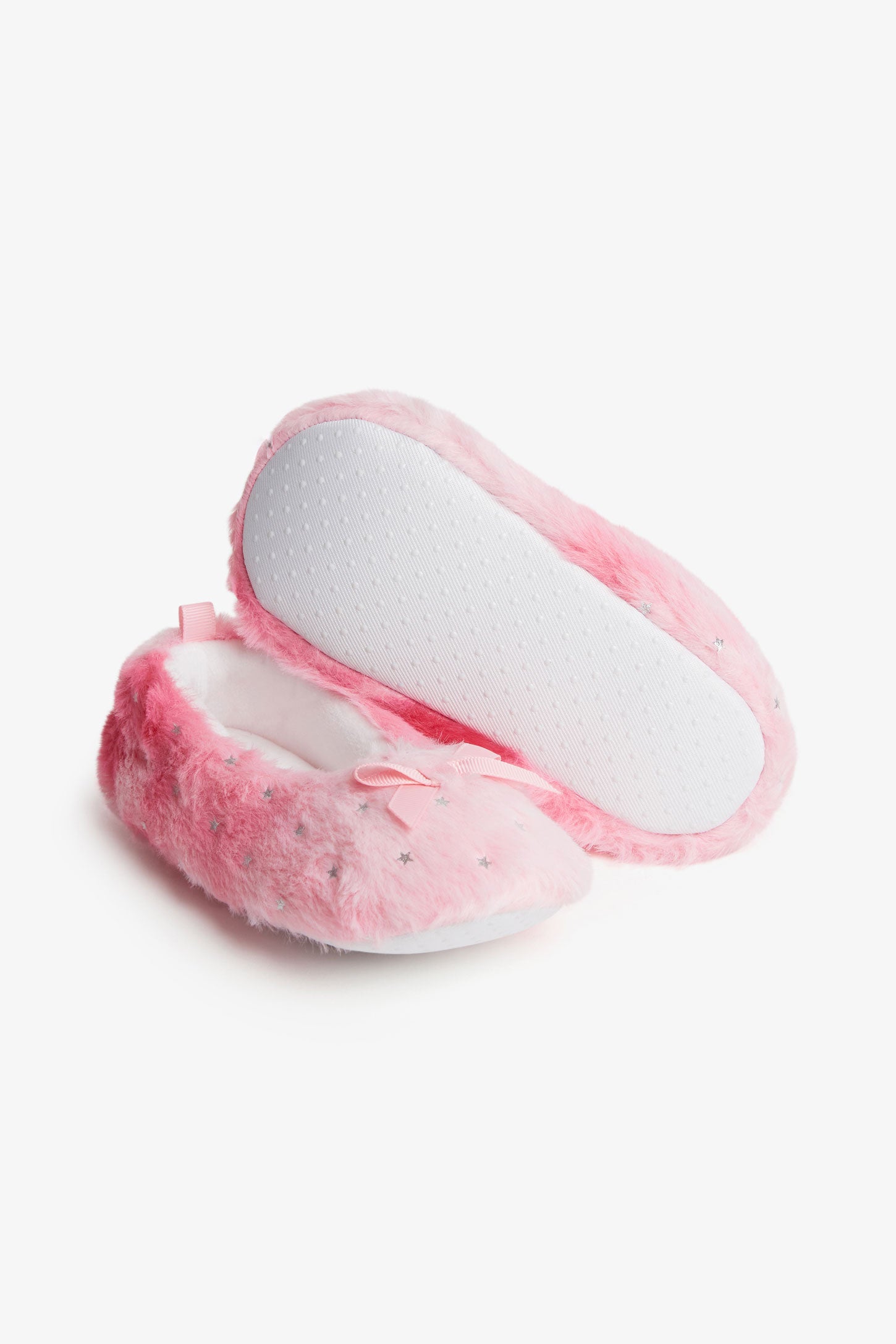 Pantoufles ballerine en jersey imprimé étoile - Enfant fille && ROSE