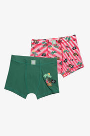 Boxer imprimé pack de 2 - Enfant garçon && ROUGE