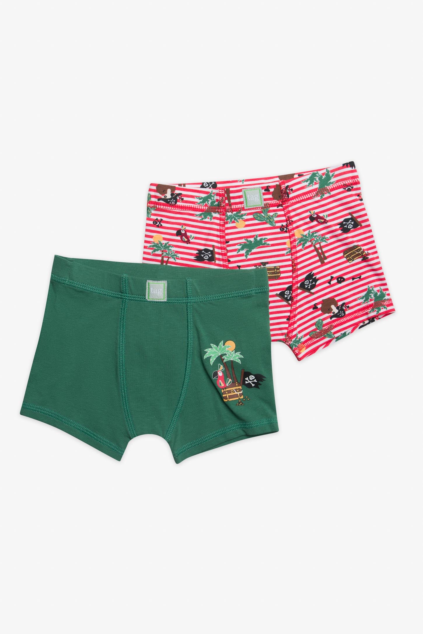 Boxer imprimé pack de 2 - Enfant garçon && ROUGE
