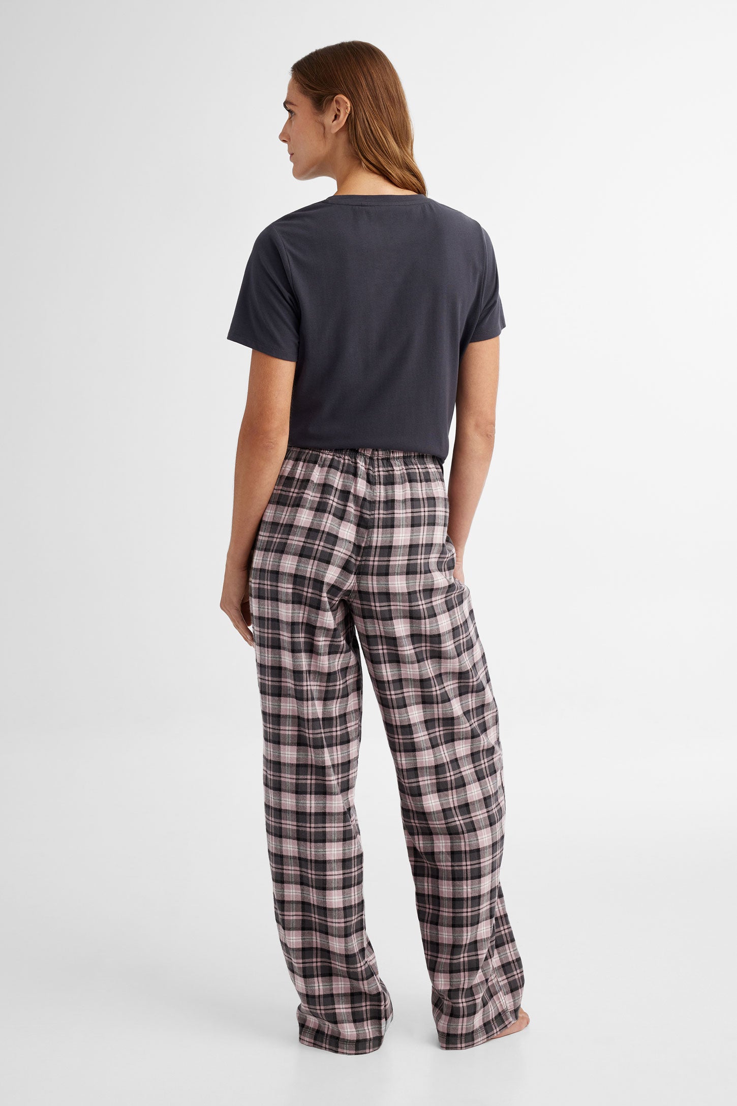 Pantalon pyjama en coton - Femme && MAUVE/MULTI