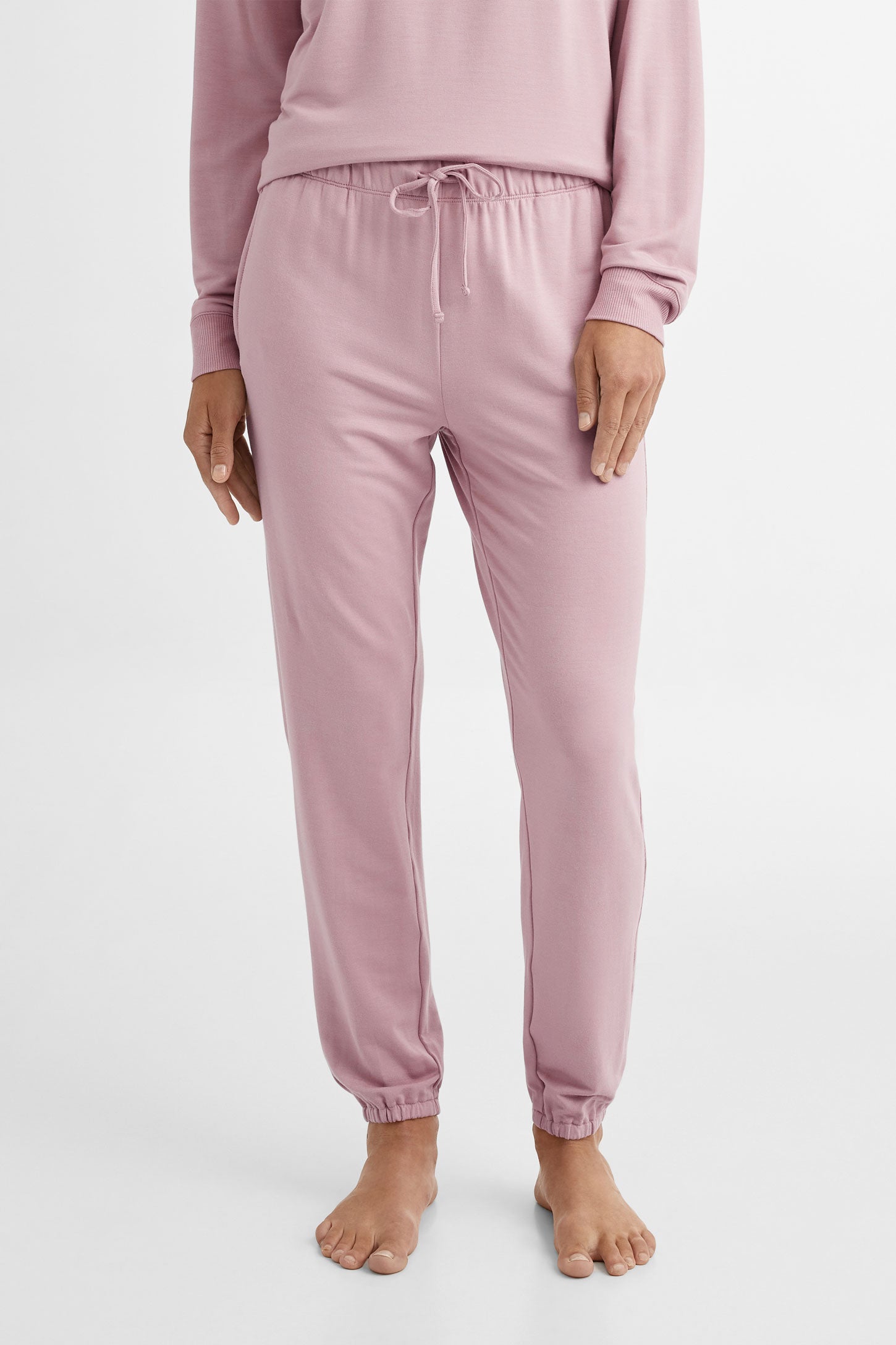 Pantalon jogger pyjama - Femme && MAUVE