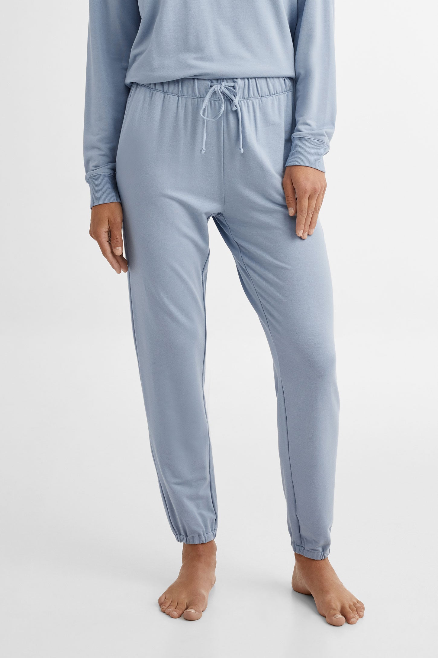 Pantalon jogger pyjama - Femme && BLEU