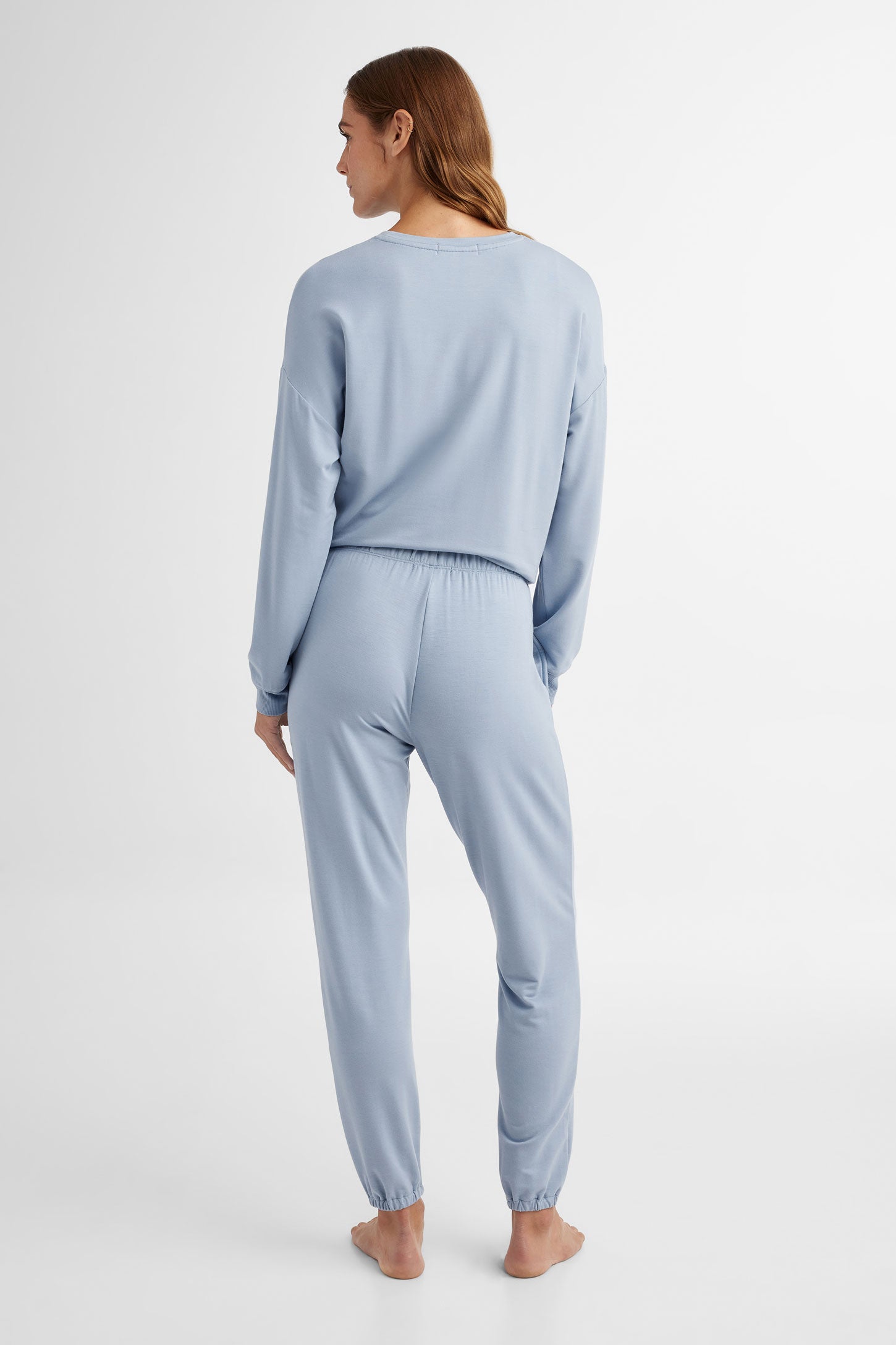 Pantalon jogger pyjama - Femme && BLEU