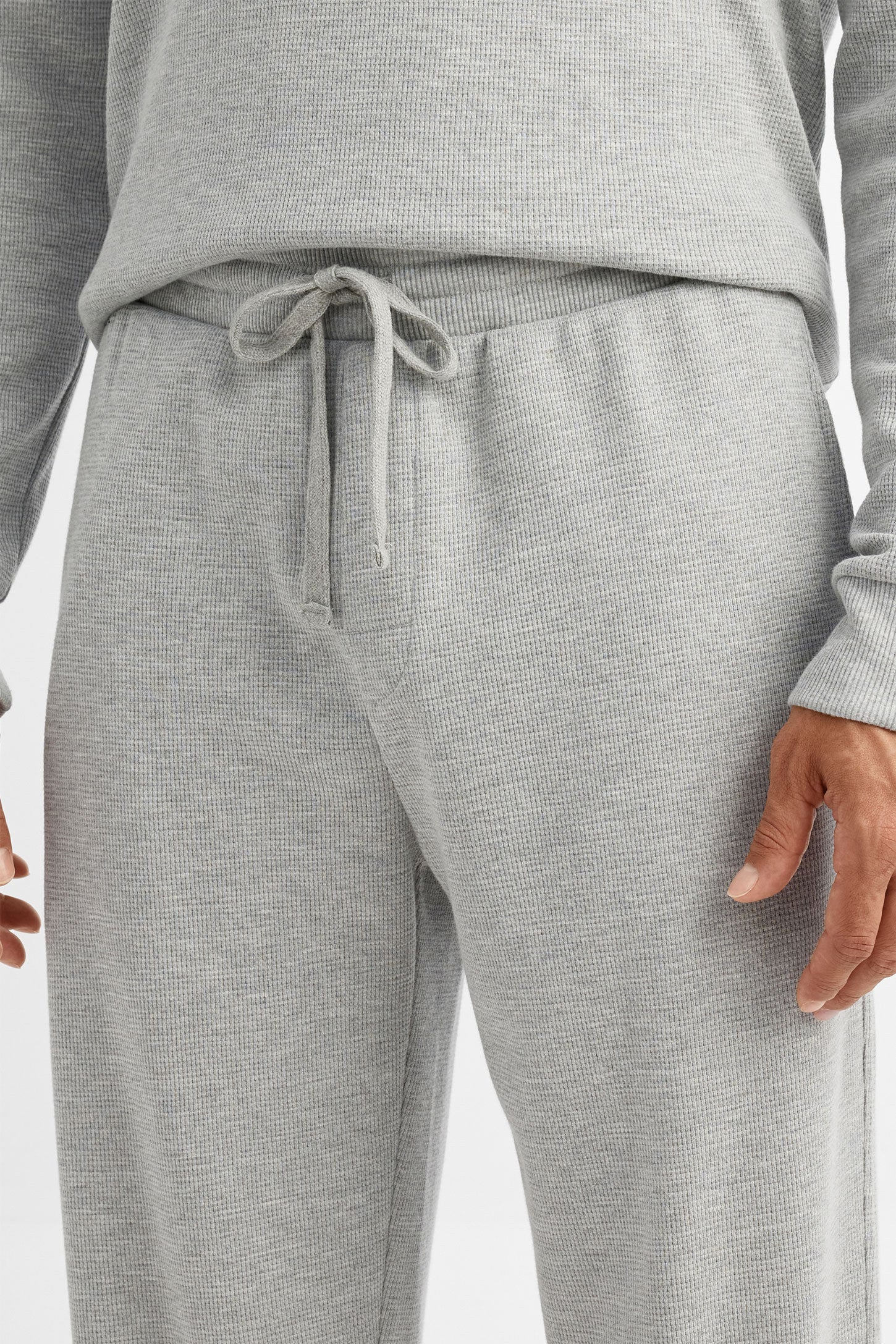 Pantalon jogger pyjama  - Homme && GRIS MIXTE