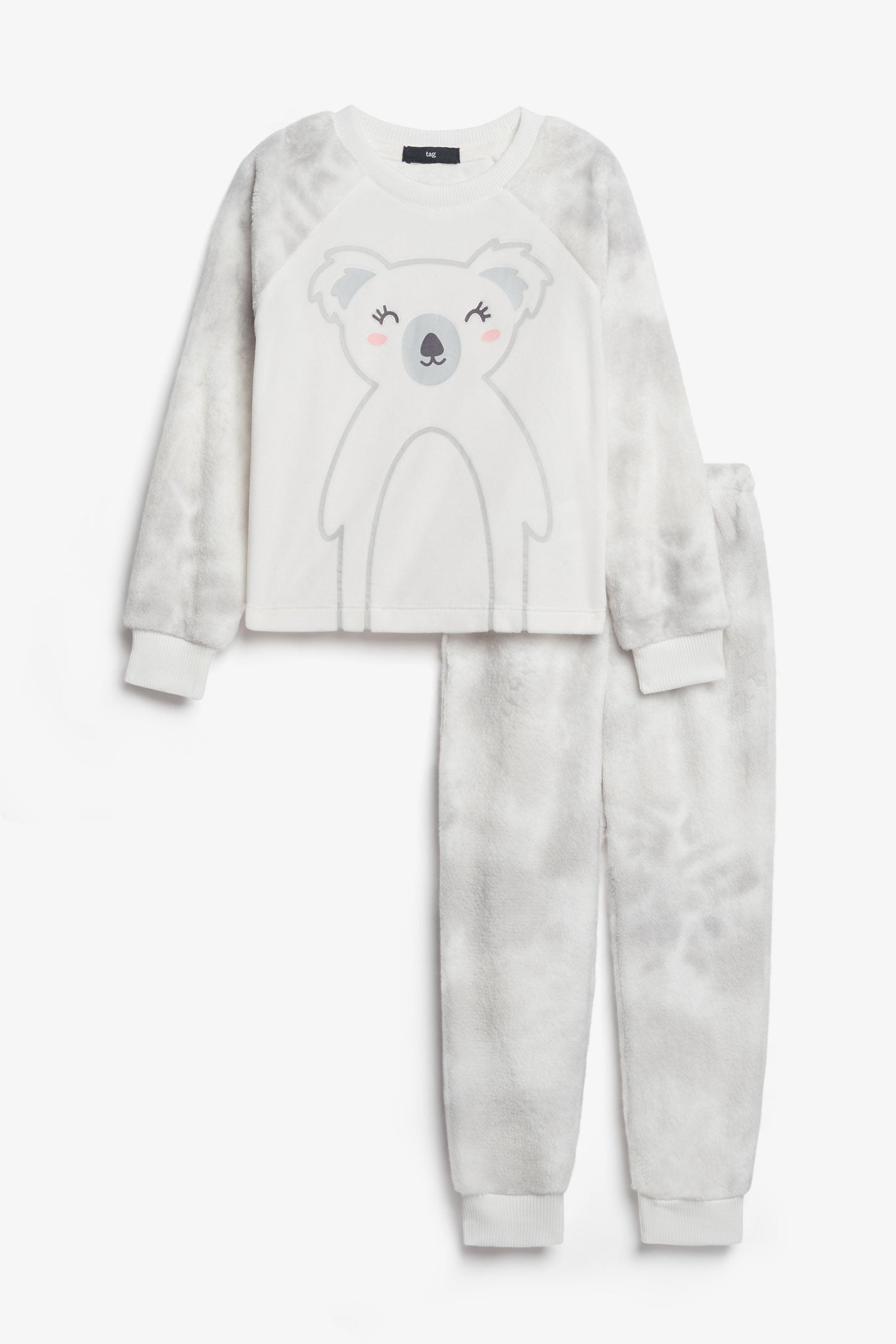 Pyjama 2-pièces en peluche - Enfant fille && BLANC