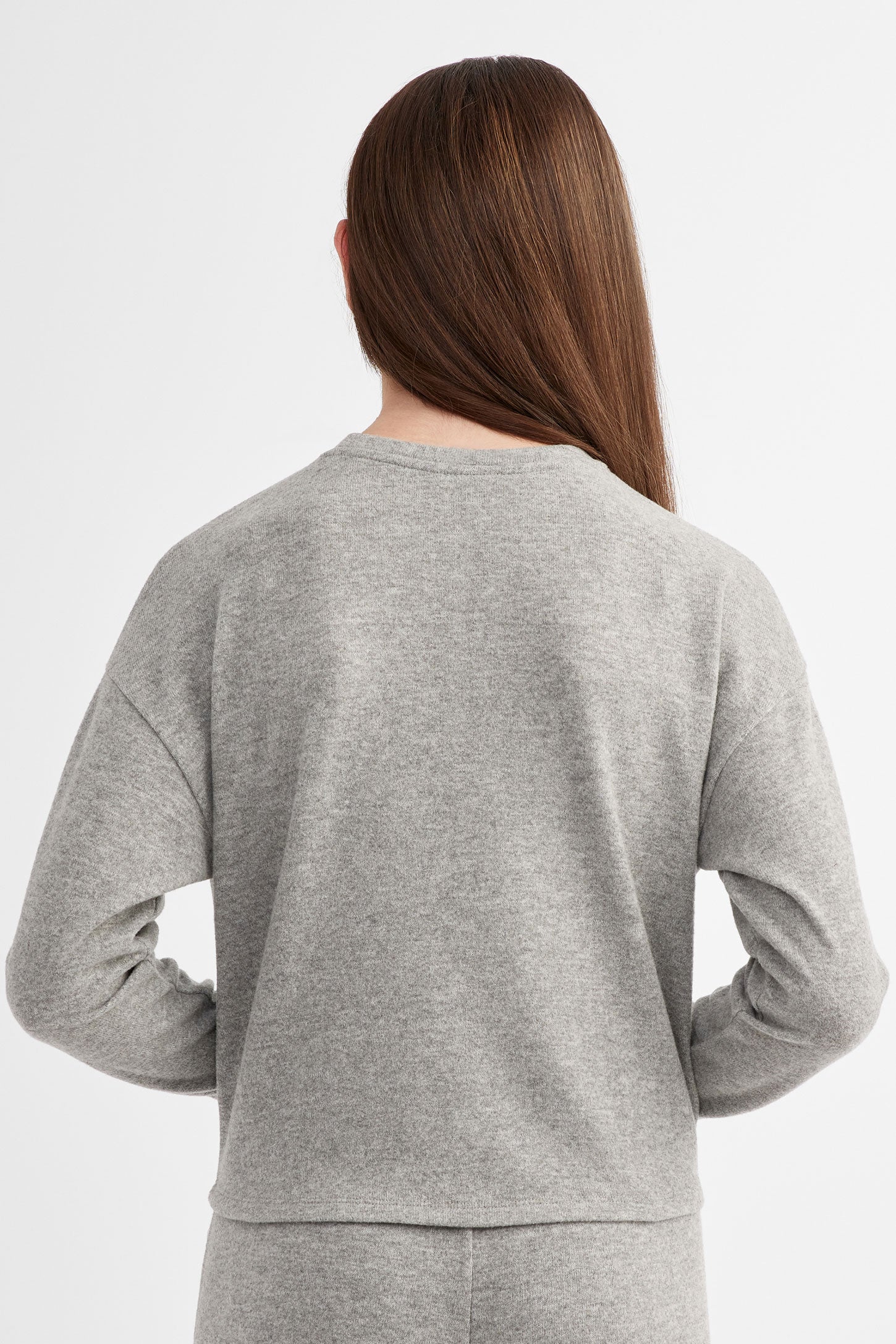 Chandail noué au-devant - Ado fille && GRIS MIXTE