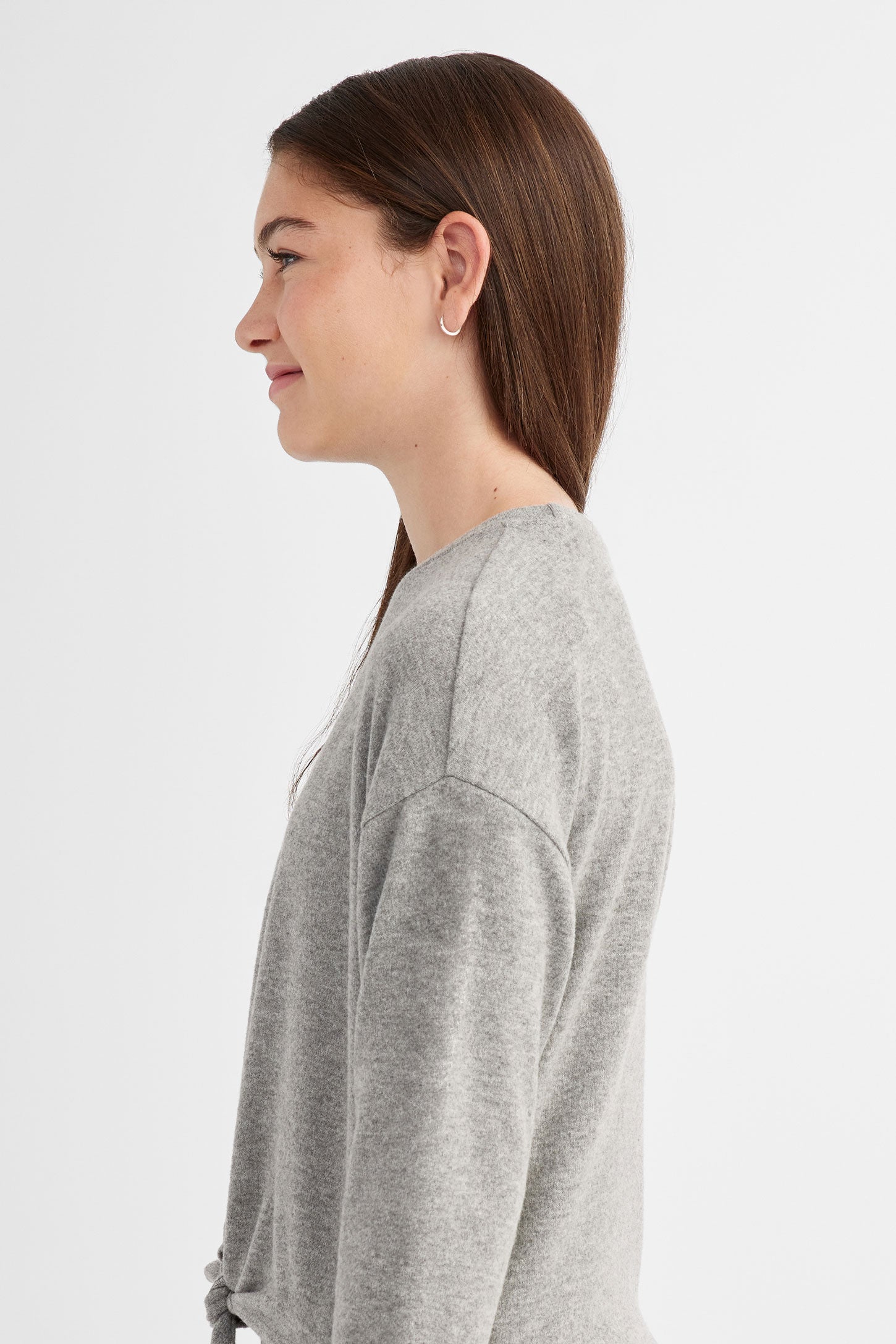 Chandail noué au-devant - Ado fille && GRIS MIXTE