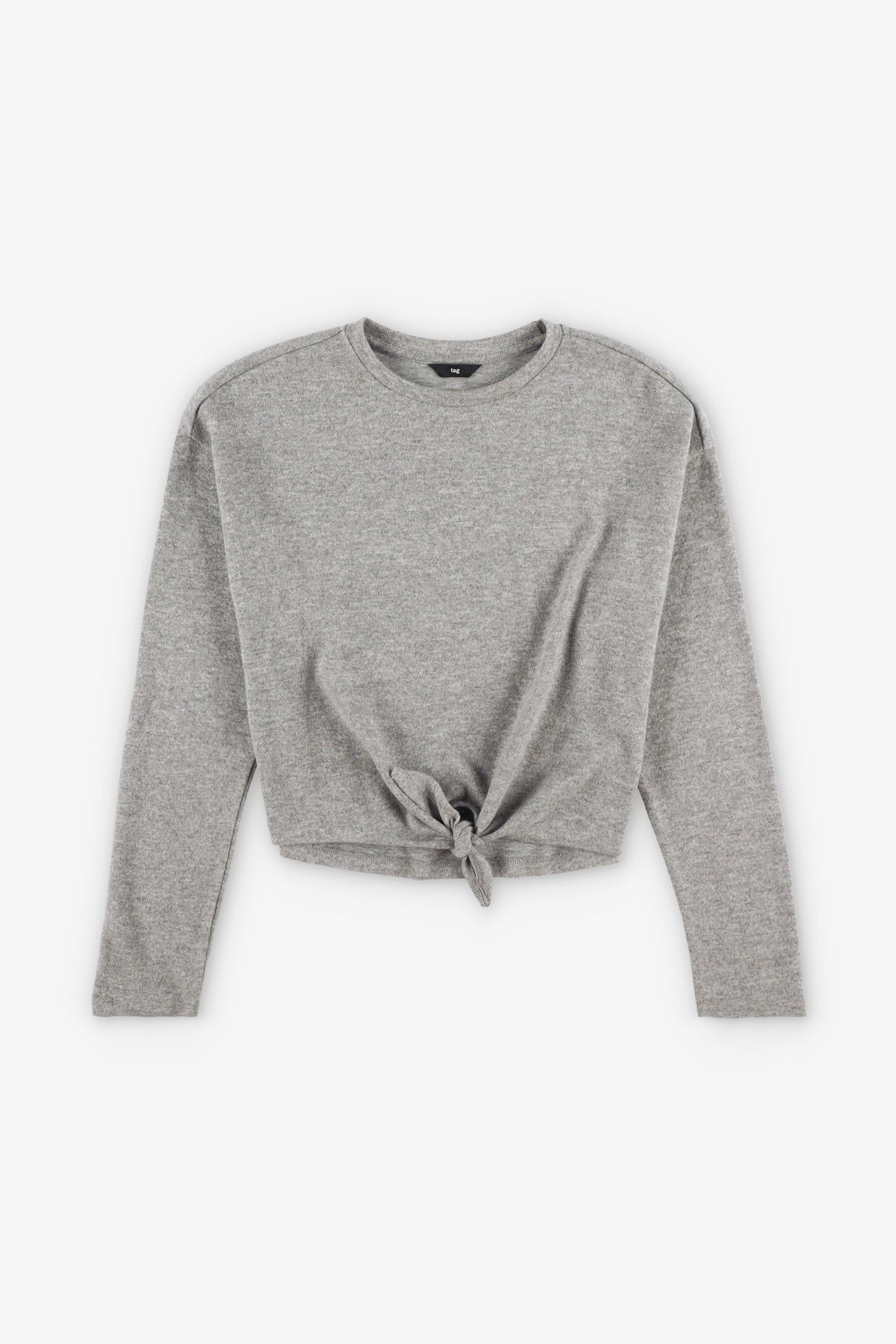 Chandail noué au-devant - Ado fille && GRIS MIXTE
