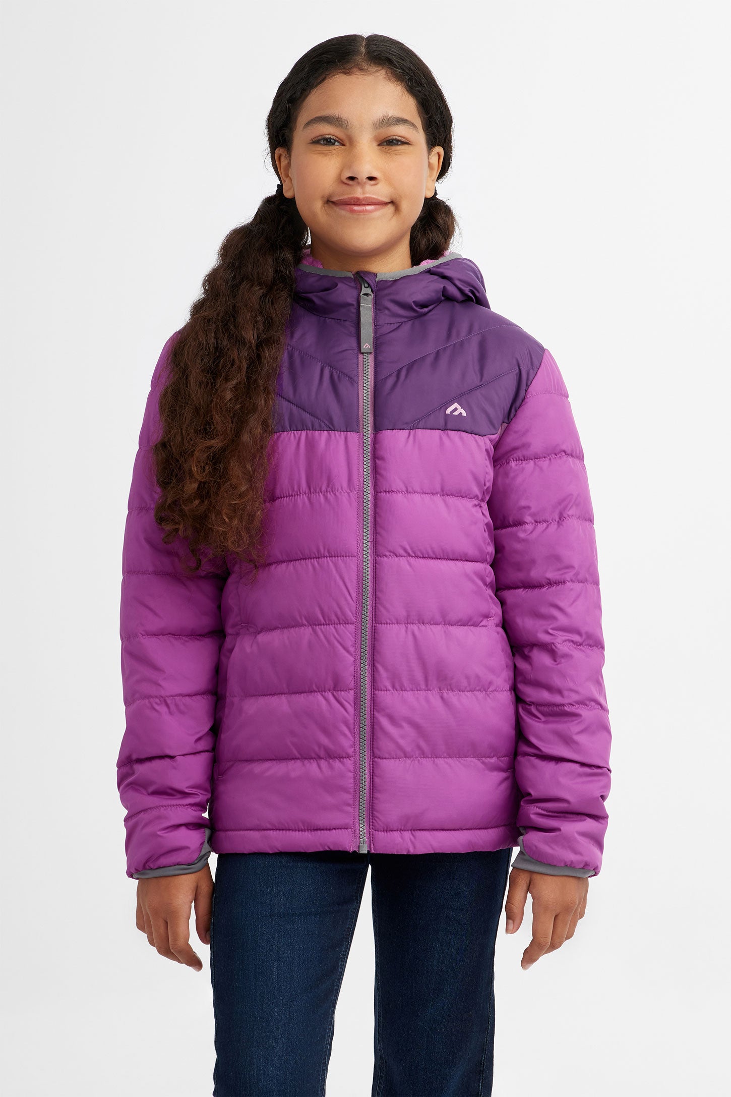 Manteau matelassé en ripstop BM - Ado fille && MAUVE