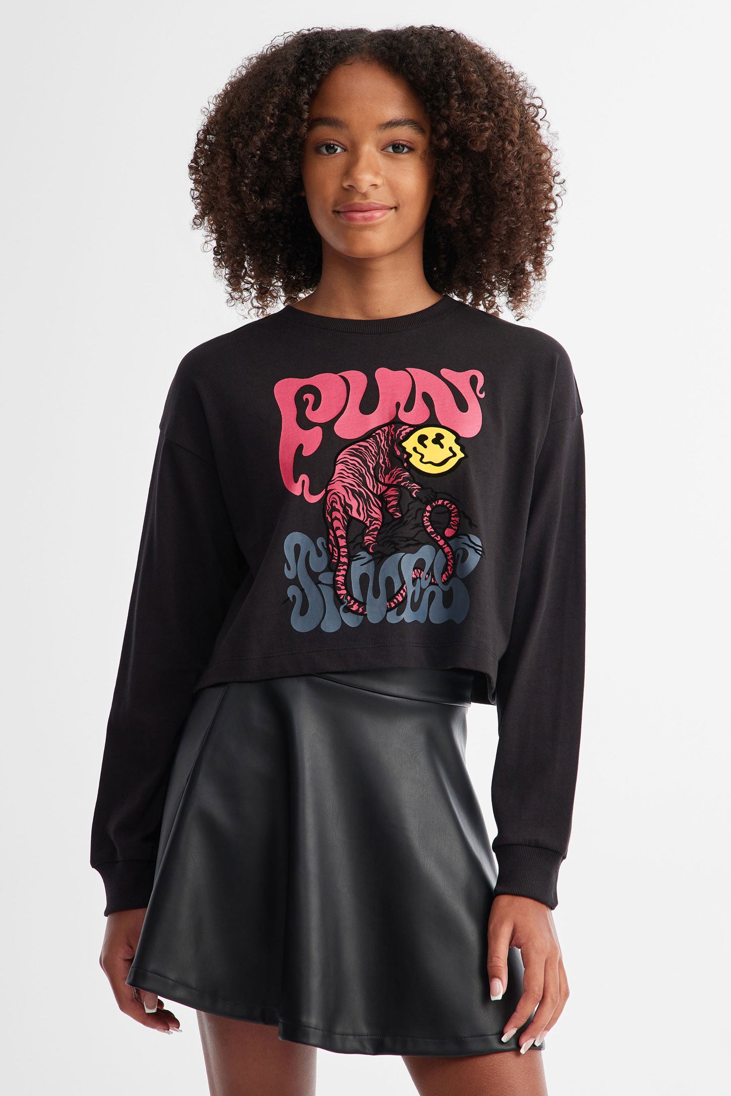 Cropped long sleeved sweater Teenage girl Aubainerie