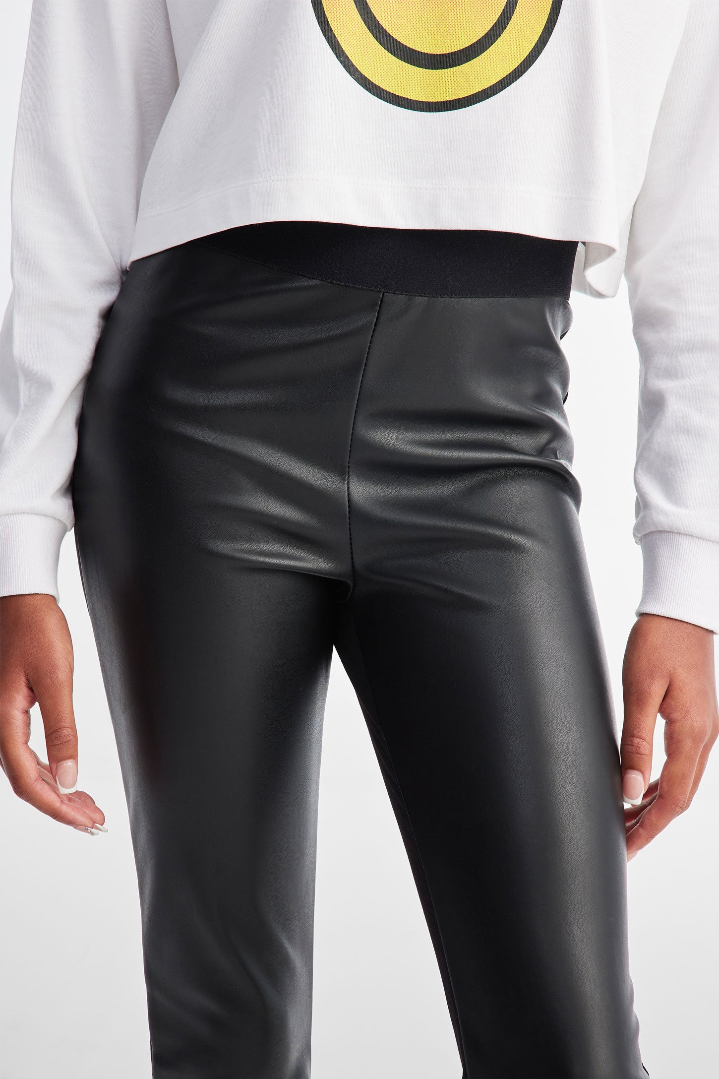 Legging cuir fille hotsell