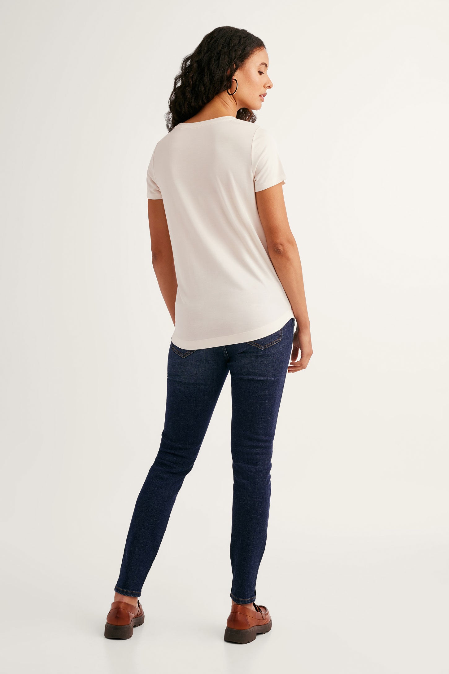 T-shirt imprimé en Modal - Femme && BLANC CASSÉ