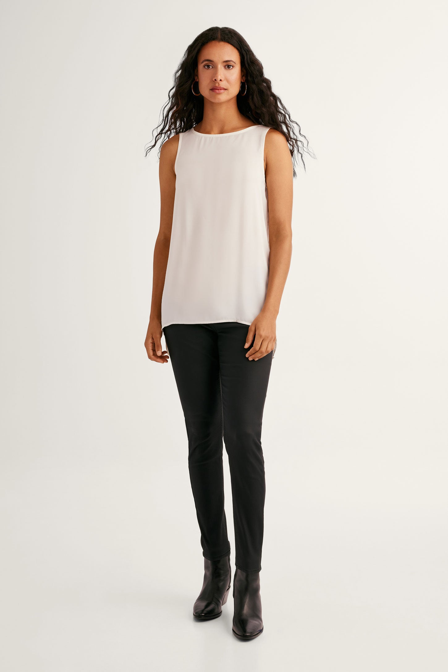 Camisole ''High-low'' - Femme && BLANC CASSÉ