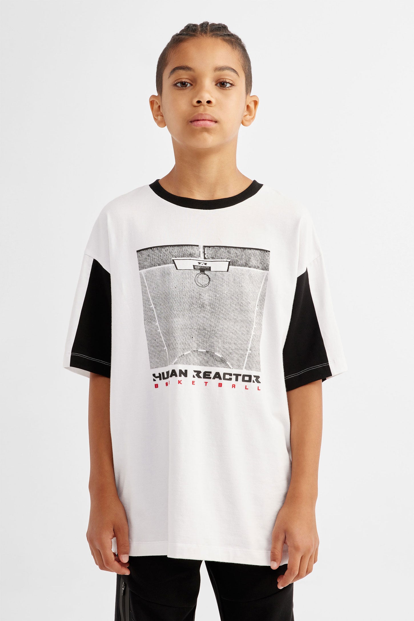 HR printed cotton t shirt Teenage boy Aubainerie