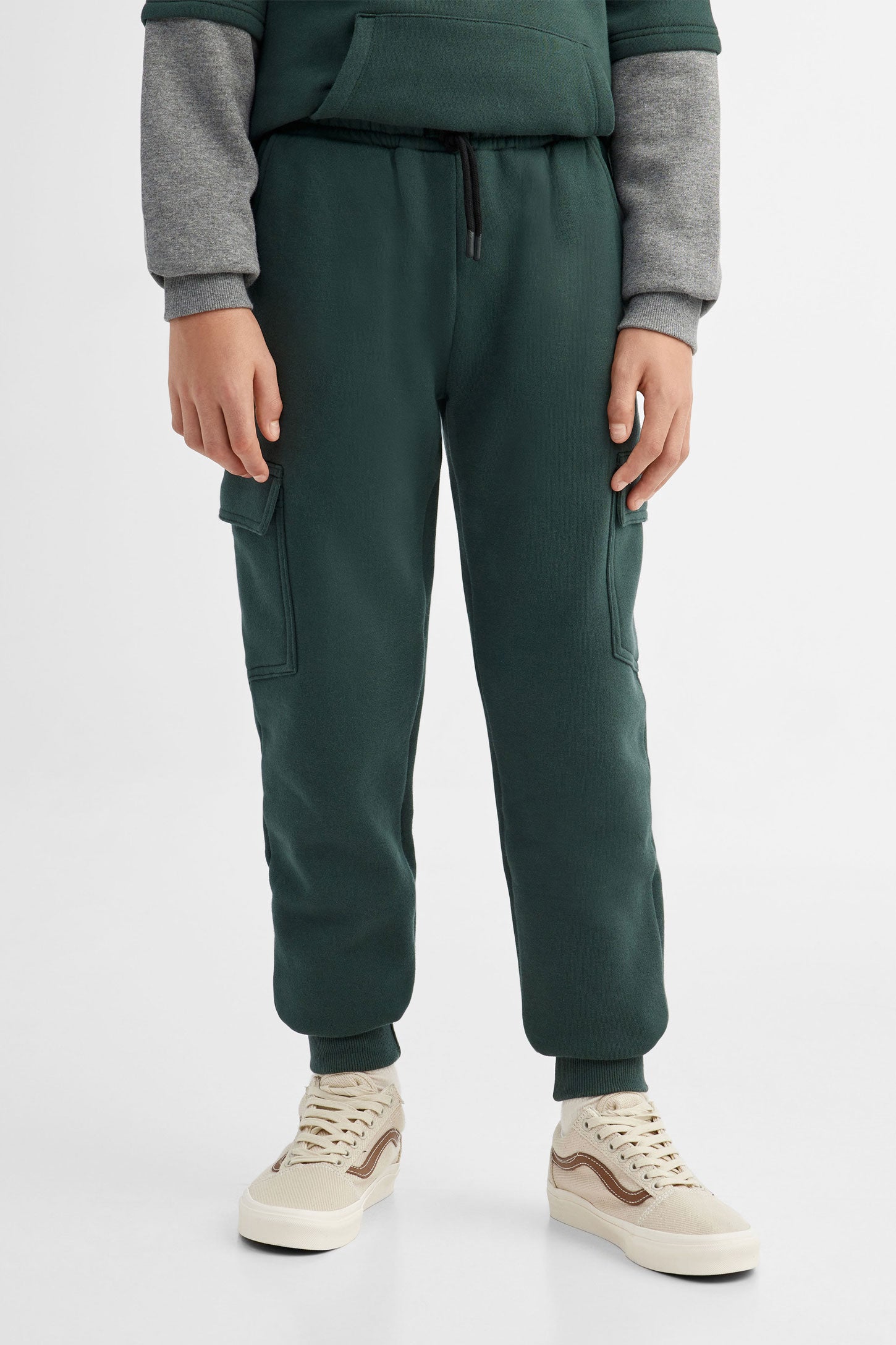 Pantalon jogger cargo - Ado garçon && VERT FONCE